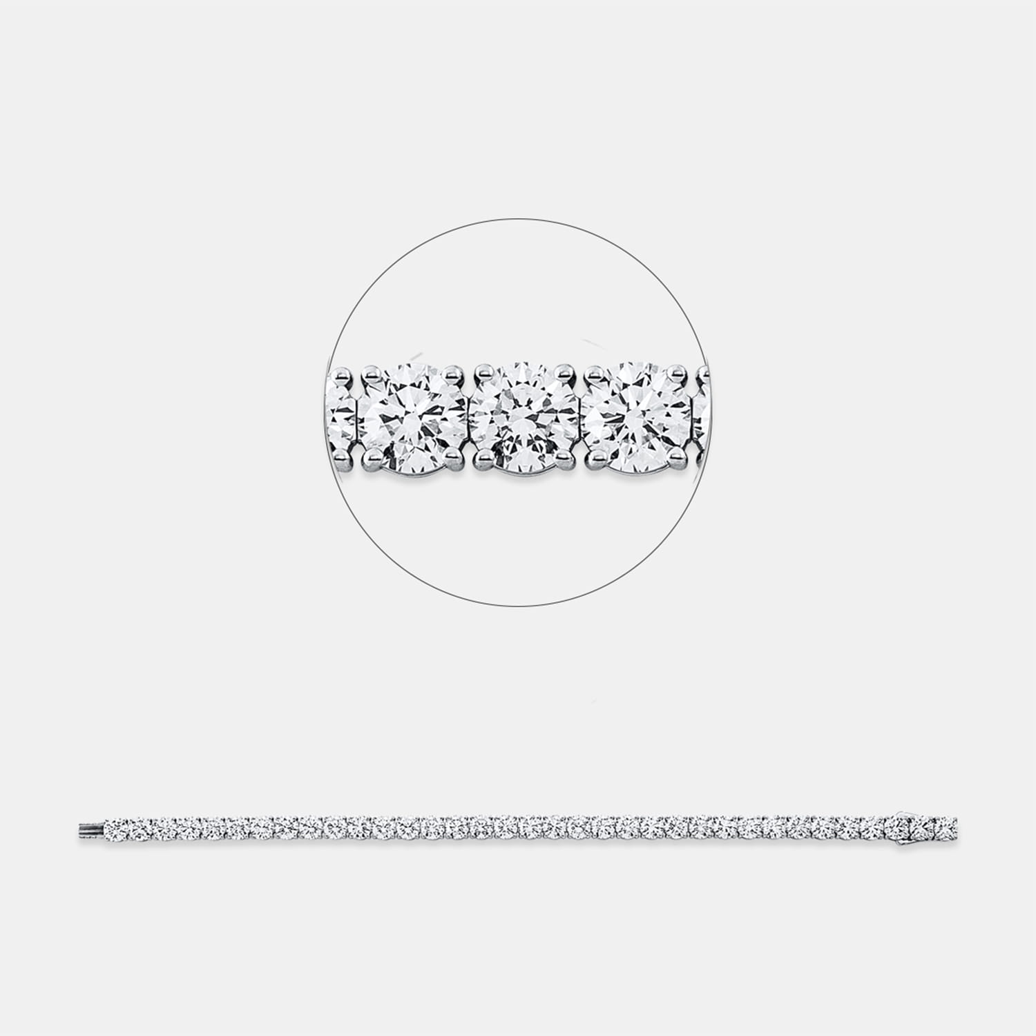 ALTHERR Diamonds Tennis-Armband Brillant 585 Weißgold 9,00 ct. – Lab-grown Diamant Produktbild main 0