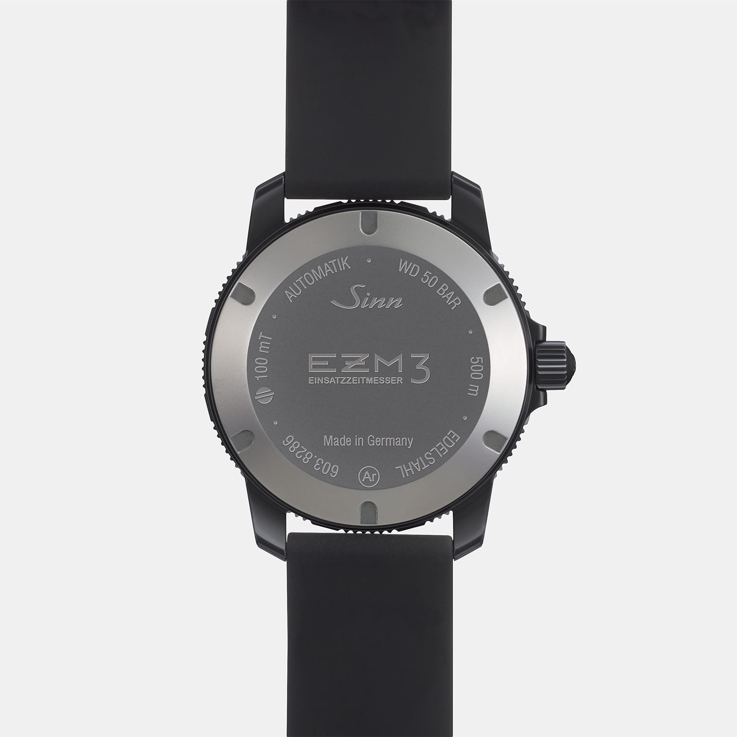 Sinn EZM 3 S – Silikonband Schwarz Produktbild main 1