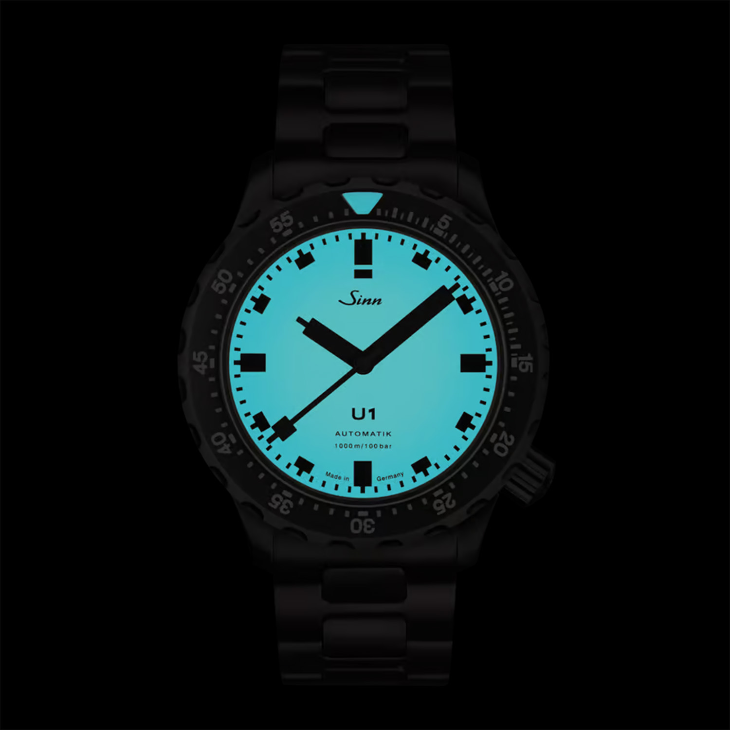 Sinn U1 S L – Silikonarmband Schwarz Produktbild main 3