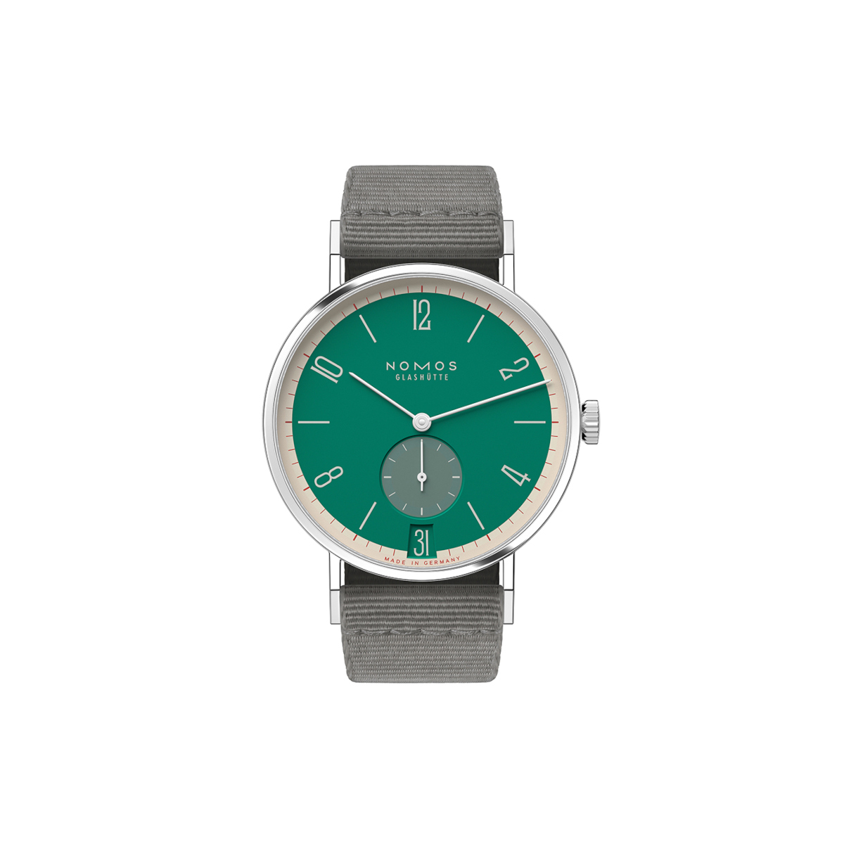 NOMOS Glashütte Tangente 38 Datum Schlossgrün Produktbild main 0