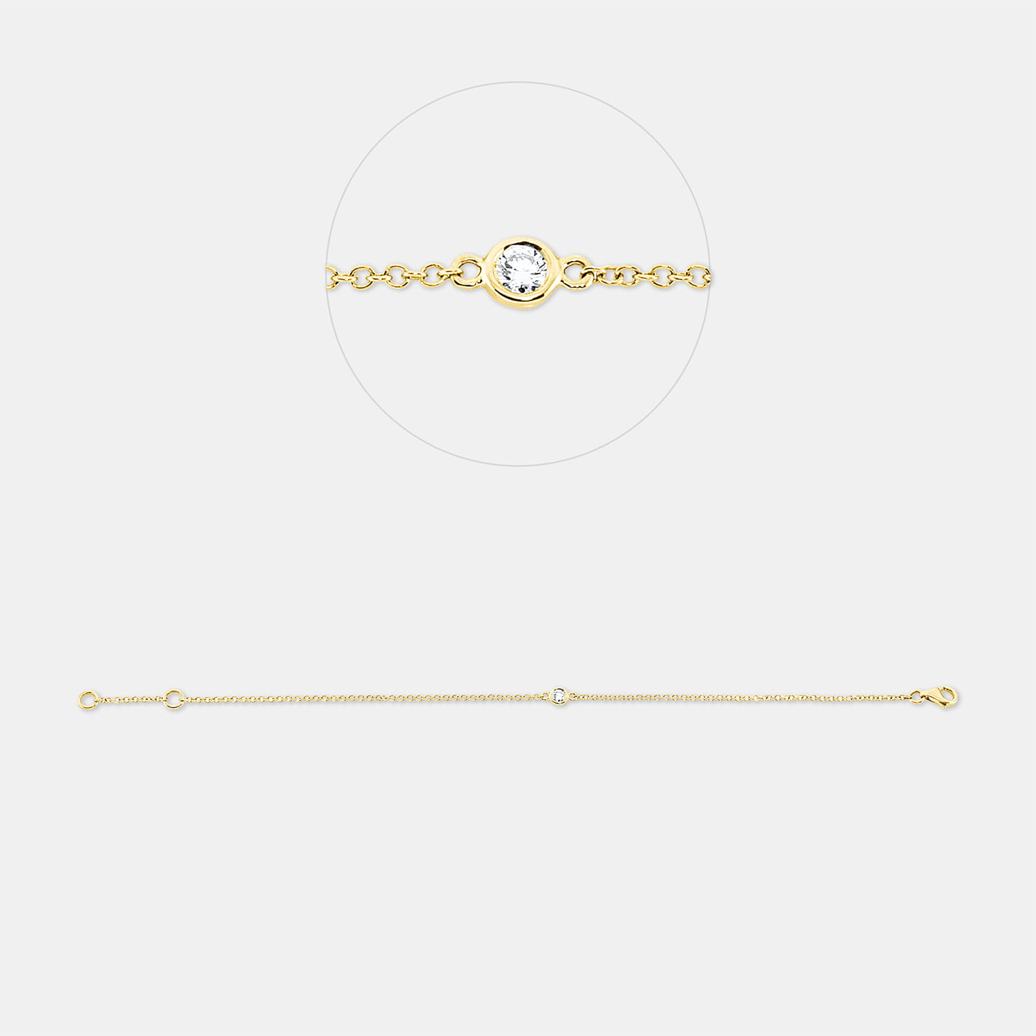 ALTHERR Diamonds Armband Zarge 18 kt Gelbgold 0,07 ct. Produktbild main 0