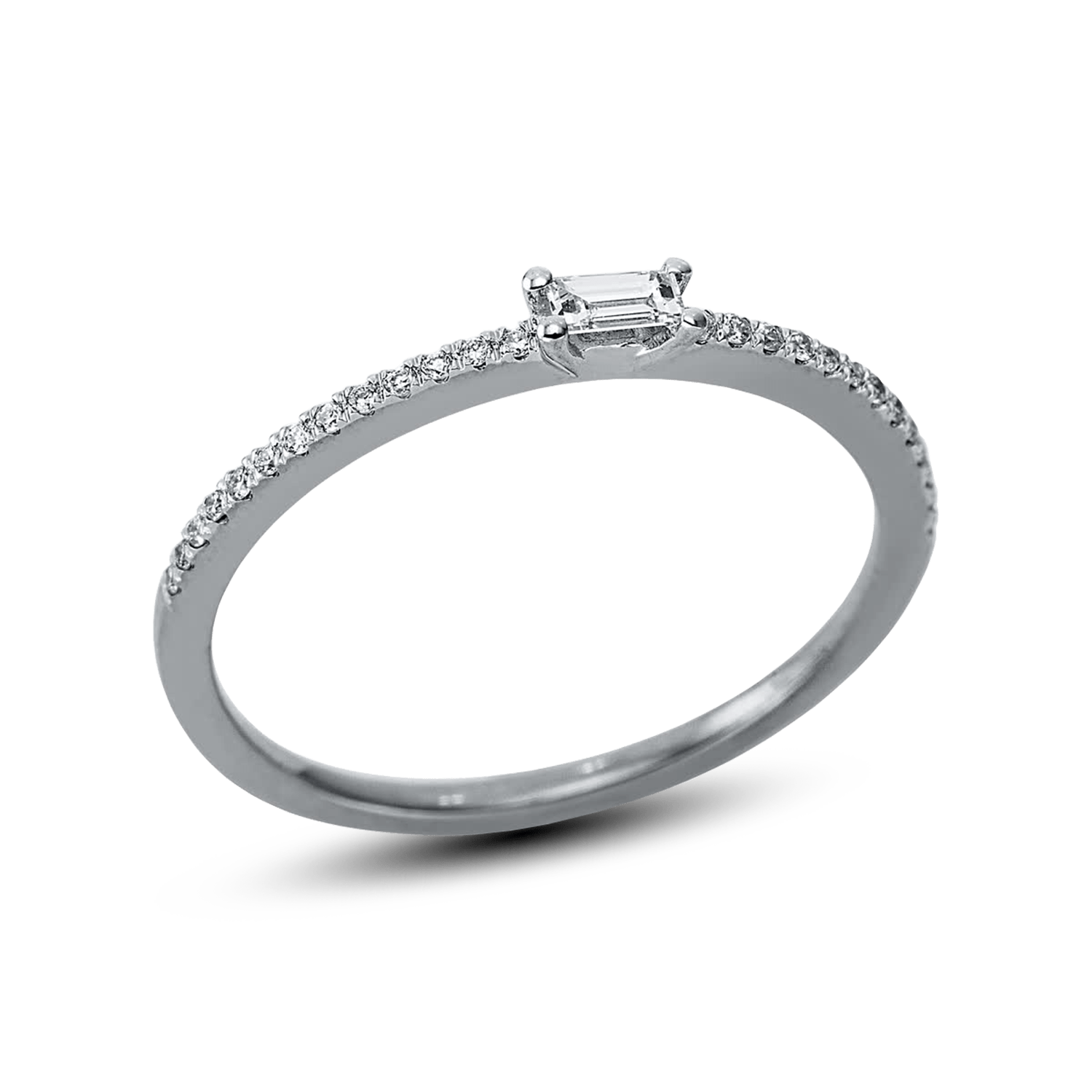 ALTHERR Diamonds Solitaire Ring Baguette 0,12 ct. – Ringweite 50 Produktbild main 0