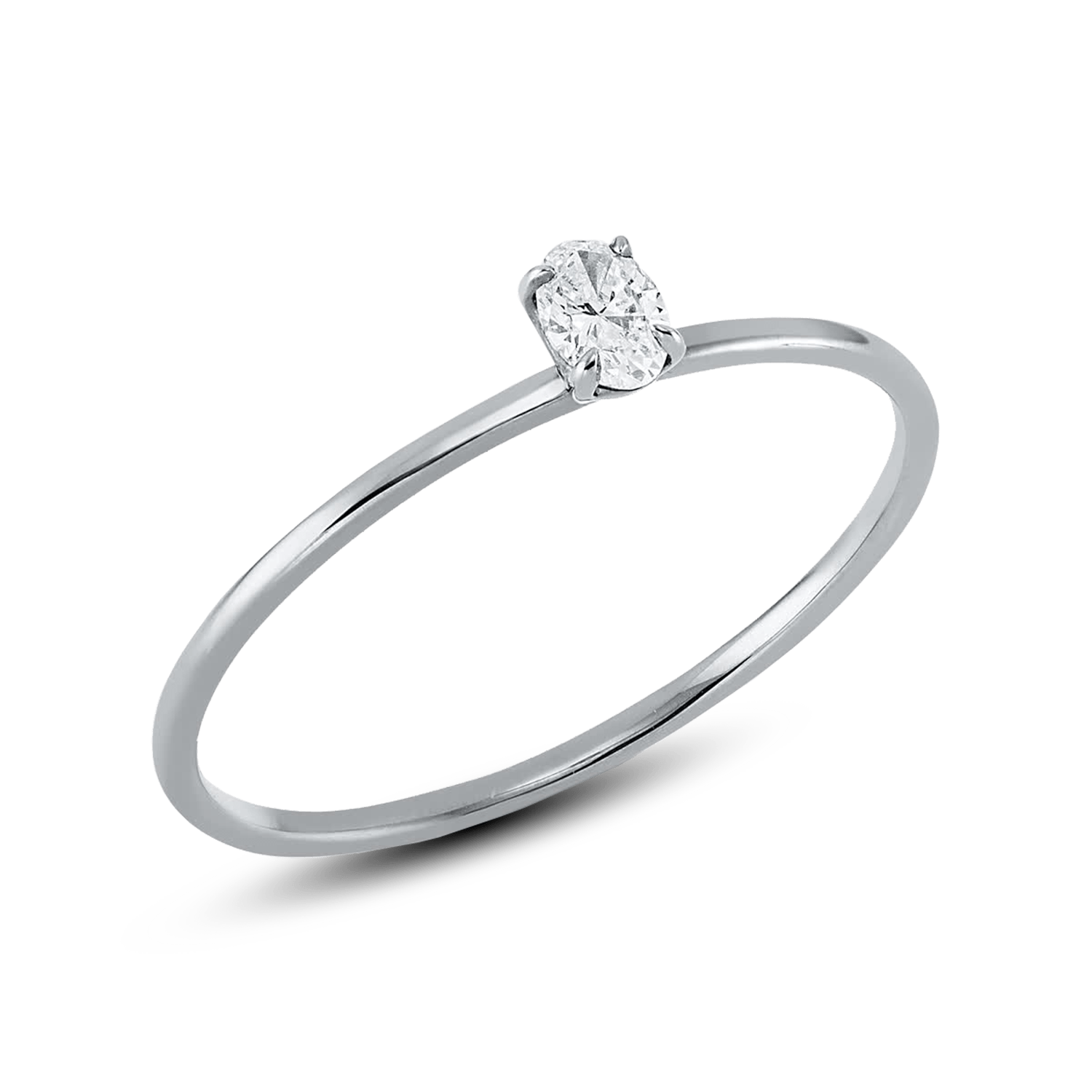 ALTHERR Diamonds Solitaire Ring Oval 0,11 ct. – Ringweite 57 Produktbild main 0