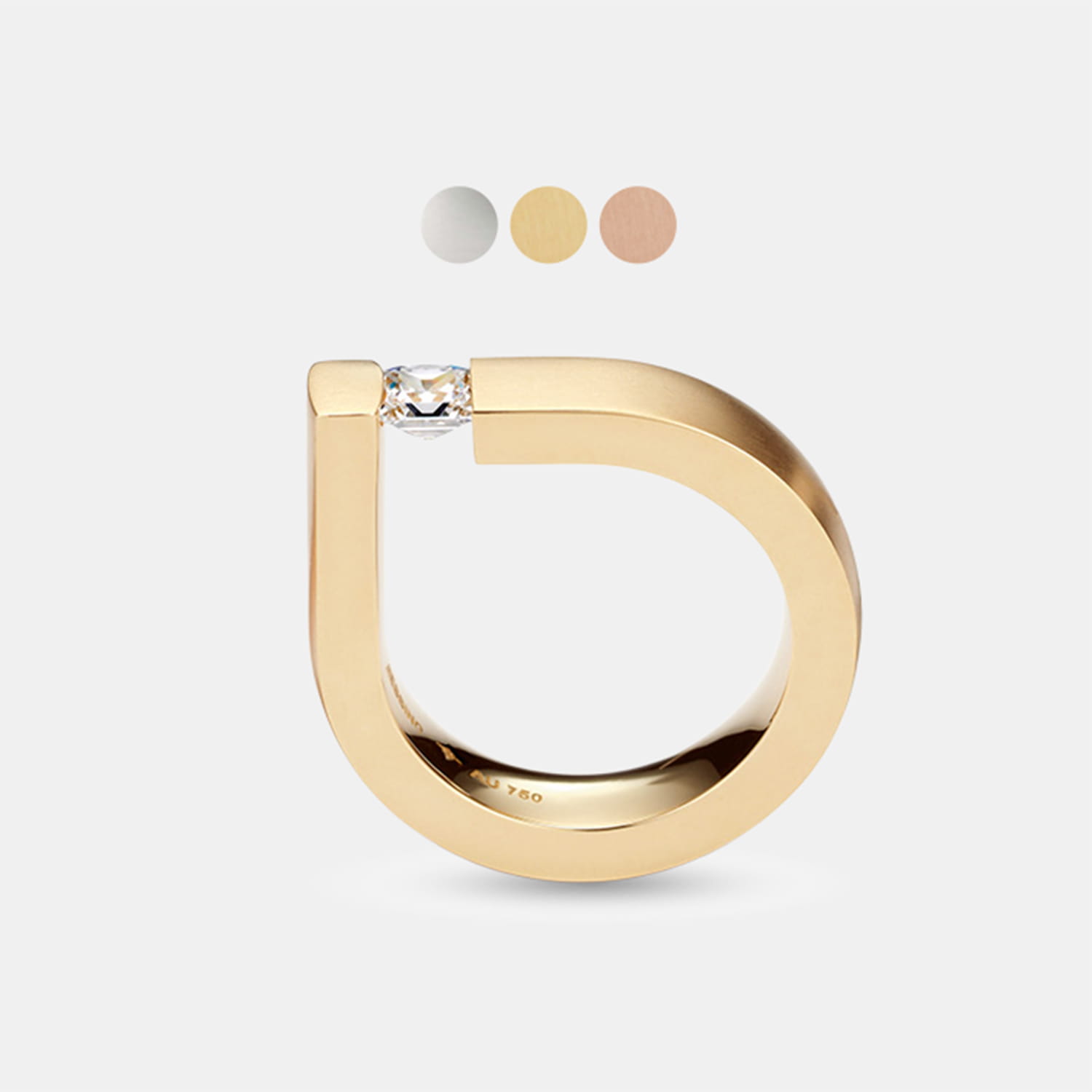 NIESSING Spannring® Bauhaus – Brillant – Platinum 0,4 ct Produktbild main 0