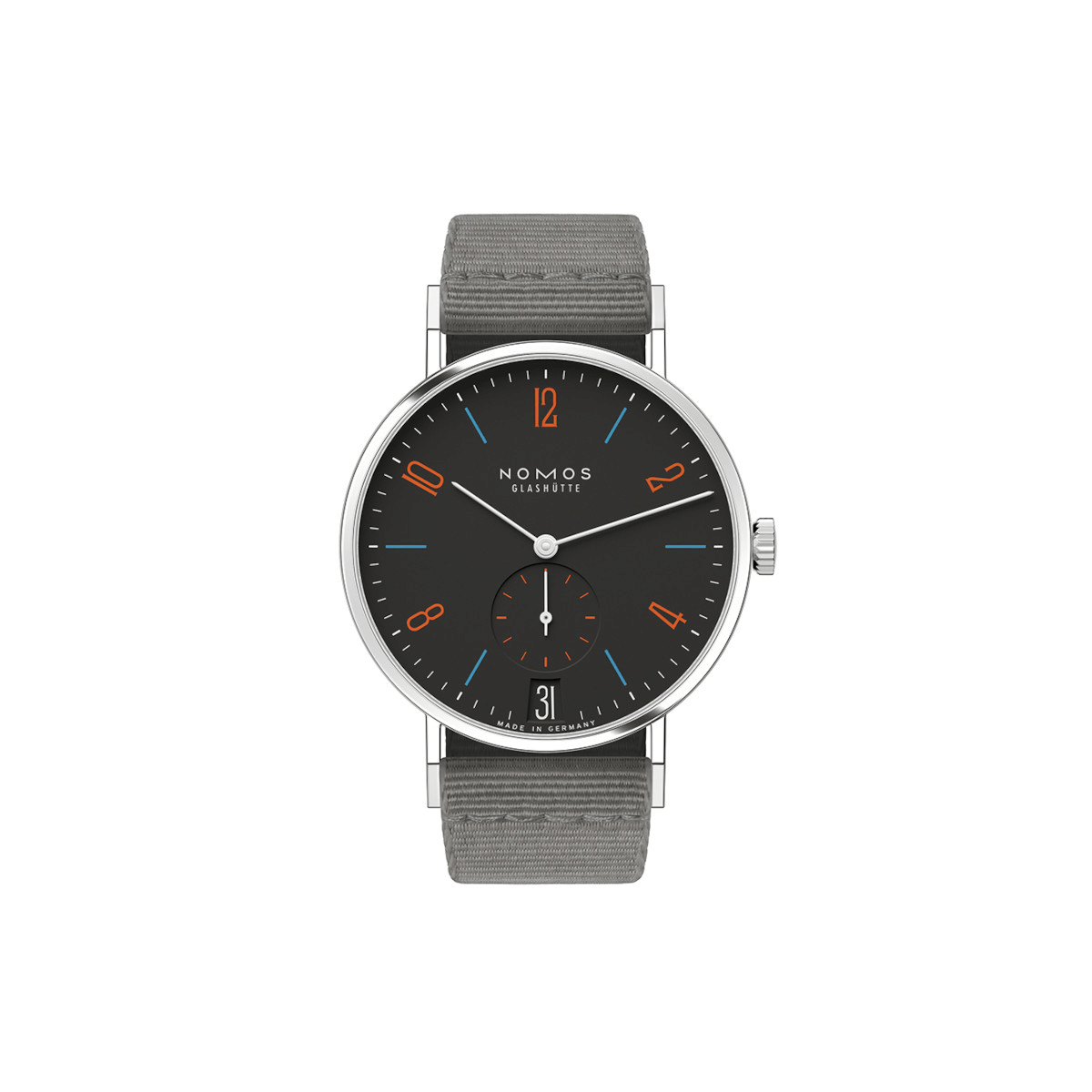 NOMOS Glashütte Tangente 38 Datum Dunkelbunt Produktbild main 0