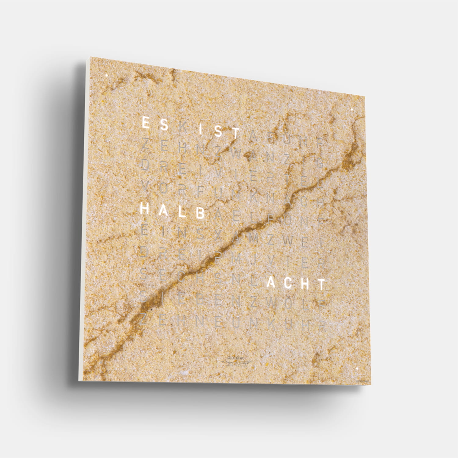 QLOCKTWO EARTH 45 Creator's Edition Desert – Weißer Korpus Produktbild main 2