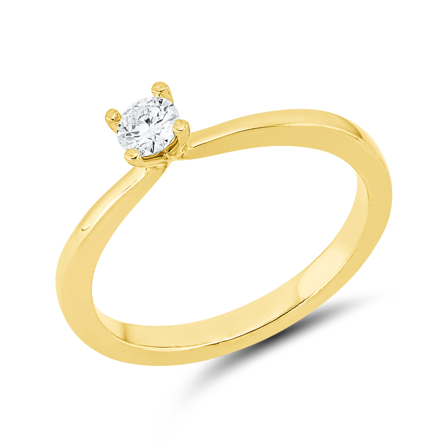 ALTHERR Diamonds Ring 4er Krappe 585 Gelbgold 0,17 ct. – Ringweite 50 Produktbild main 0
