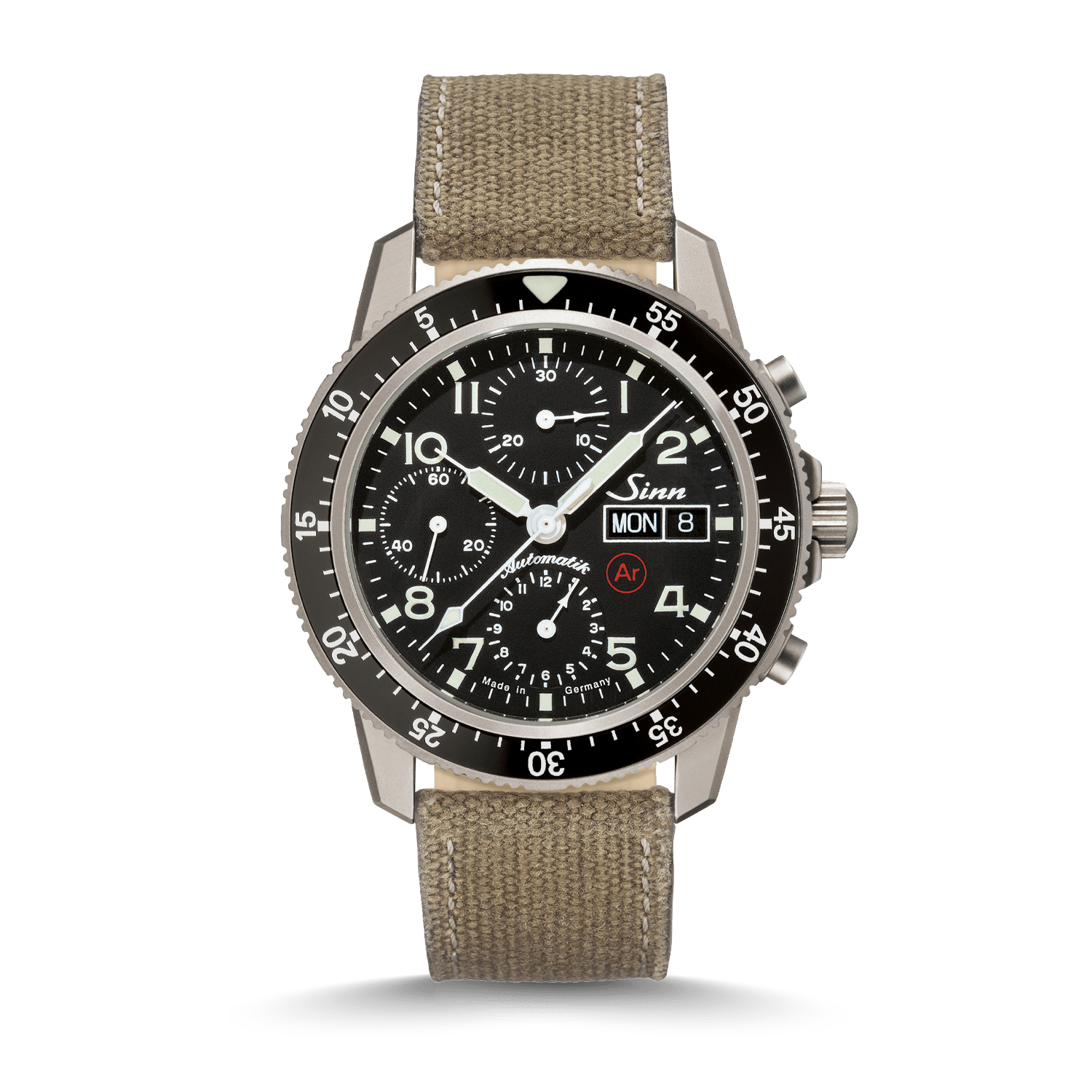 Sinn 103 Ti Ar – Sandfarbenes Canvas-Lederarmband Produktbild main 0