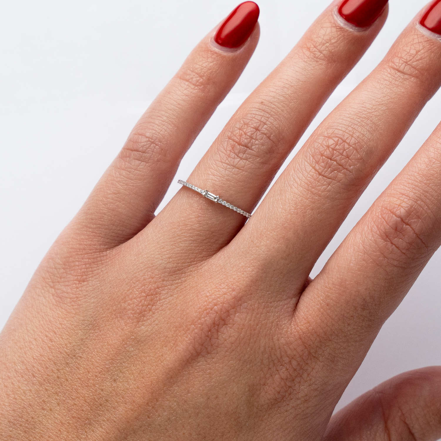 ALTHERR Diamonds Solitaire Ring Baguette 0,12 ct. – Ringweite 50 Produktbild main 1