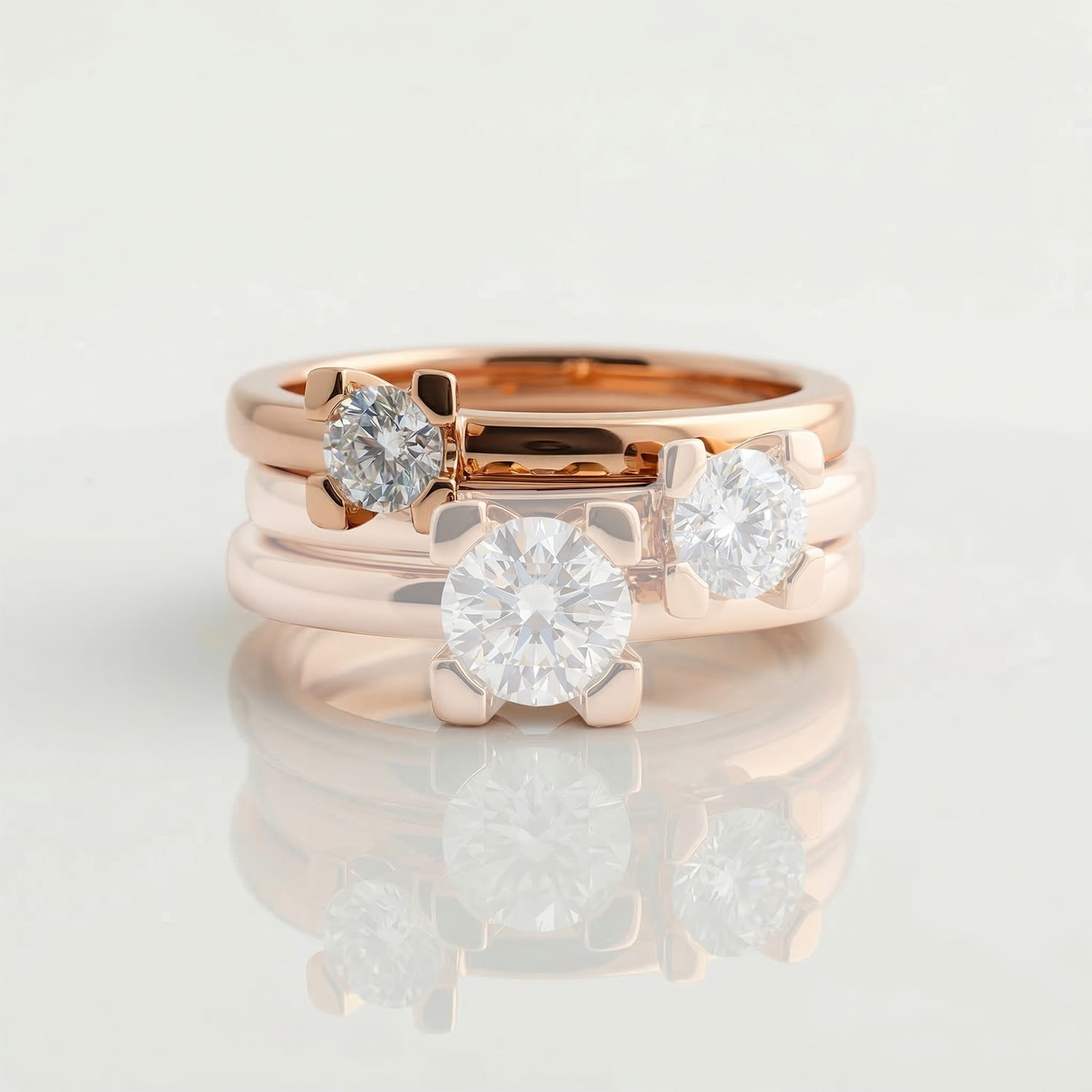 ALTHERR Manufaktur Amare Verlobungsring Roségold 585 0,15 ct. – Ringweite 54 Produktbild main 1
