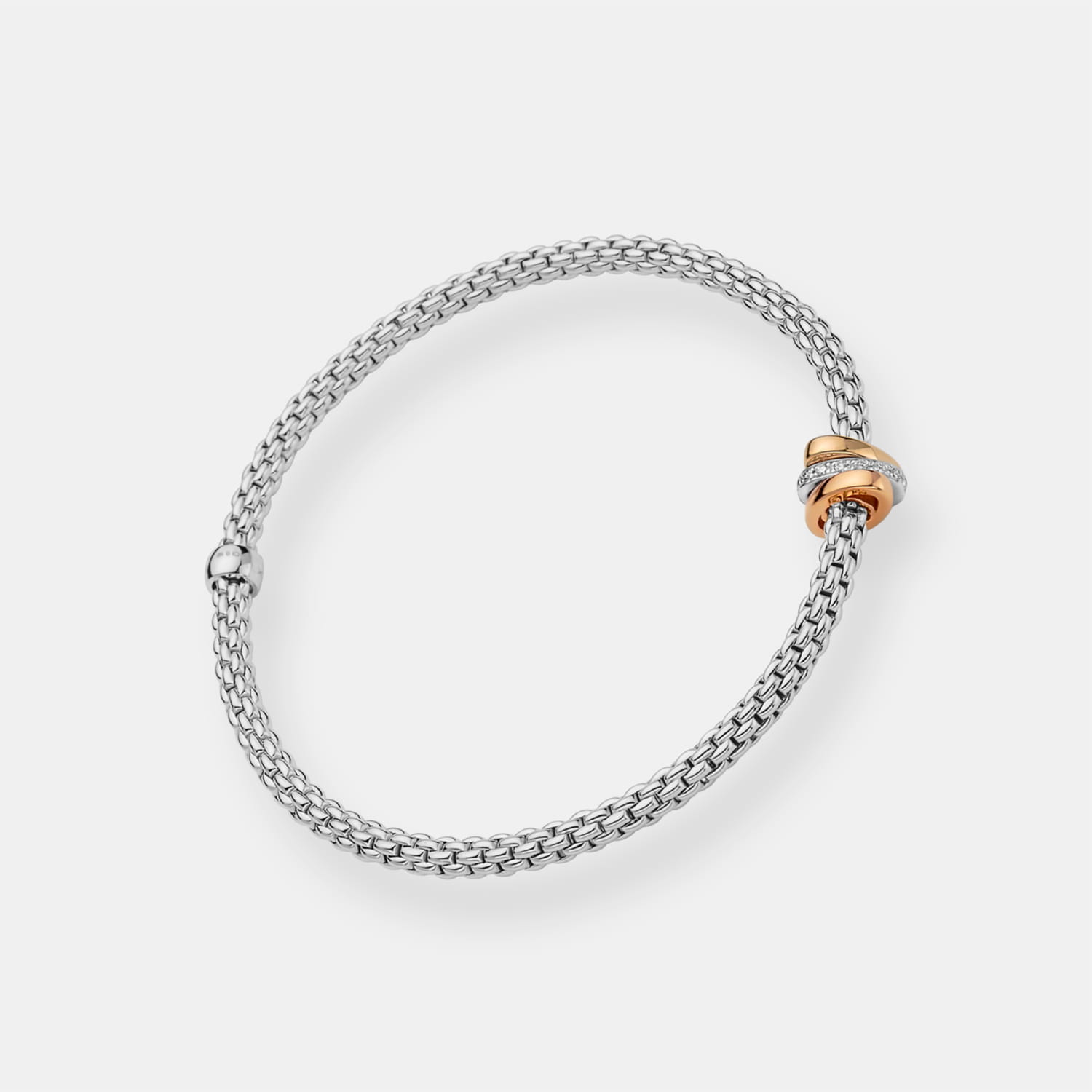 FOPE FLEX'IT Armband Weißgold mit Diamanten – Größe S Produktbild main 0