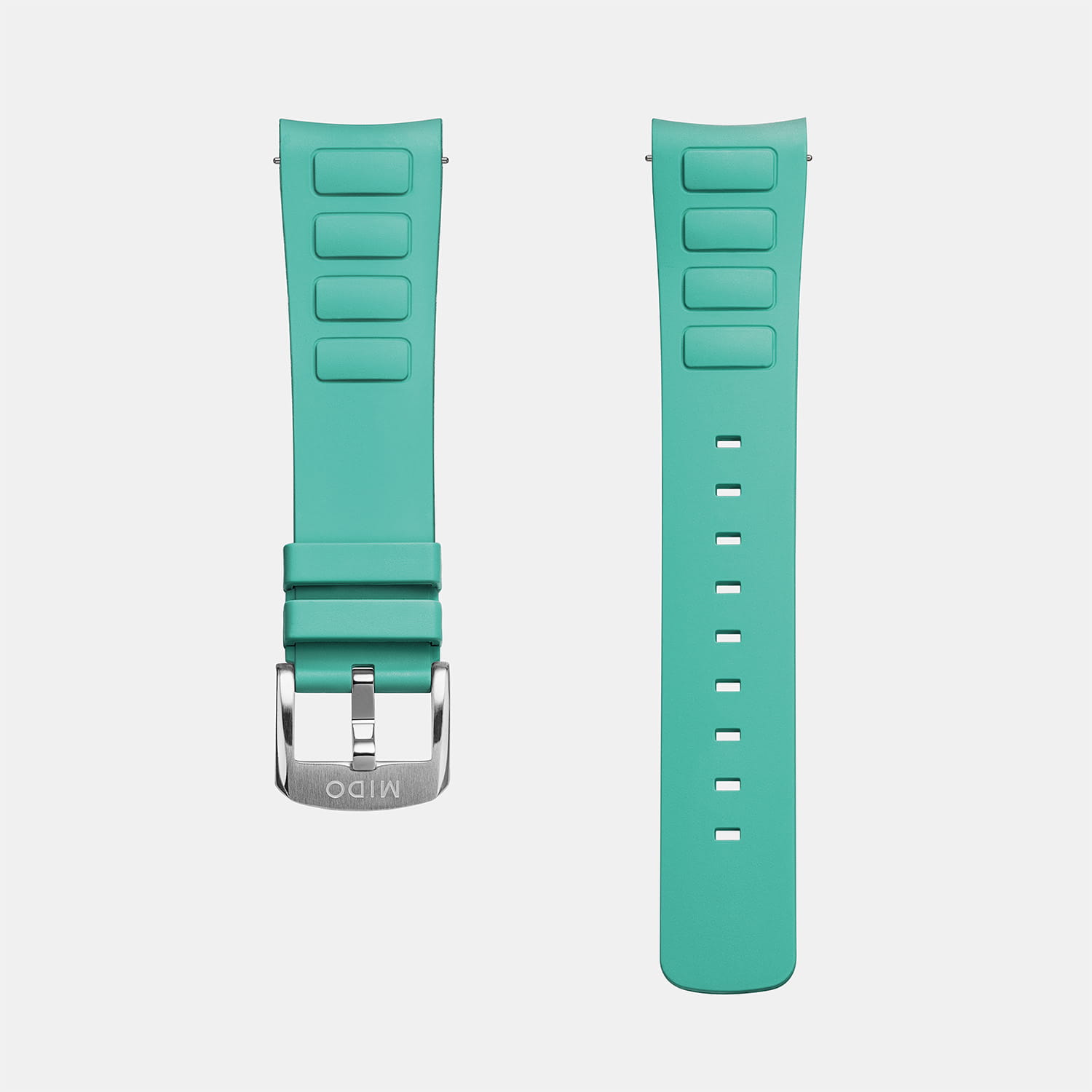 MIDO Multifort TV Big Date türkises Kautschuk-Armband 22mm Produktbild main 1