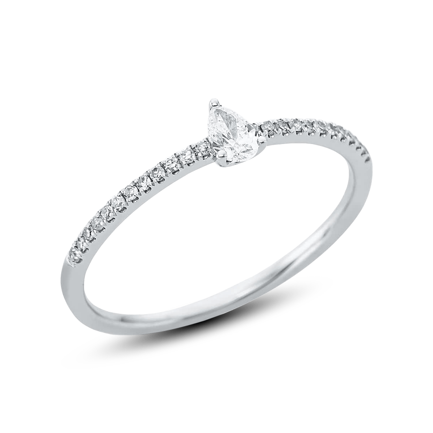 ALTHERR Diamonds Solitaire Ring Tropfen 0,19 ct. – Ringweite 50 Produktbild main 0