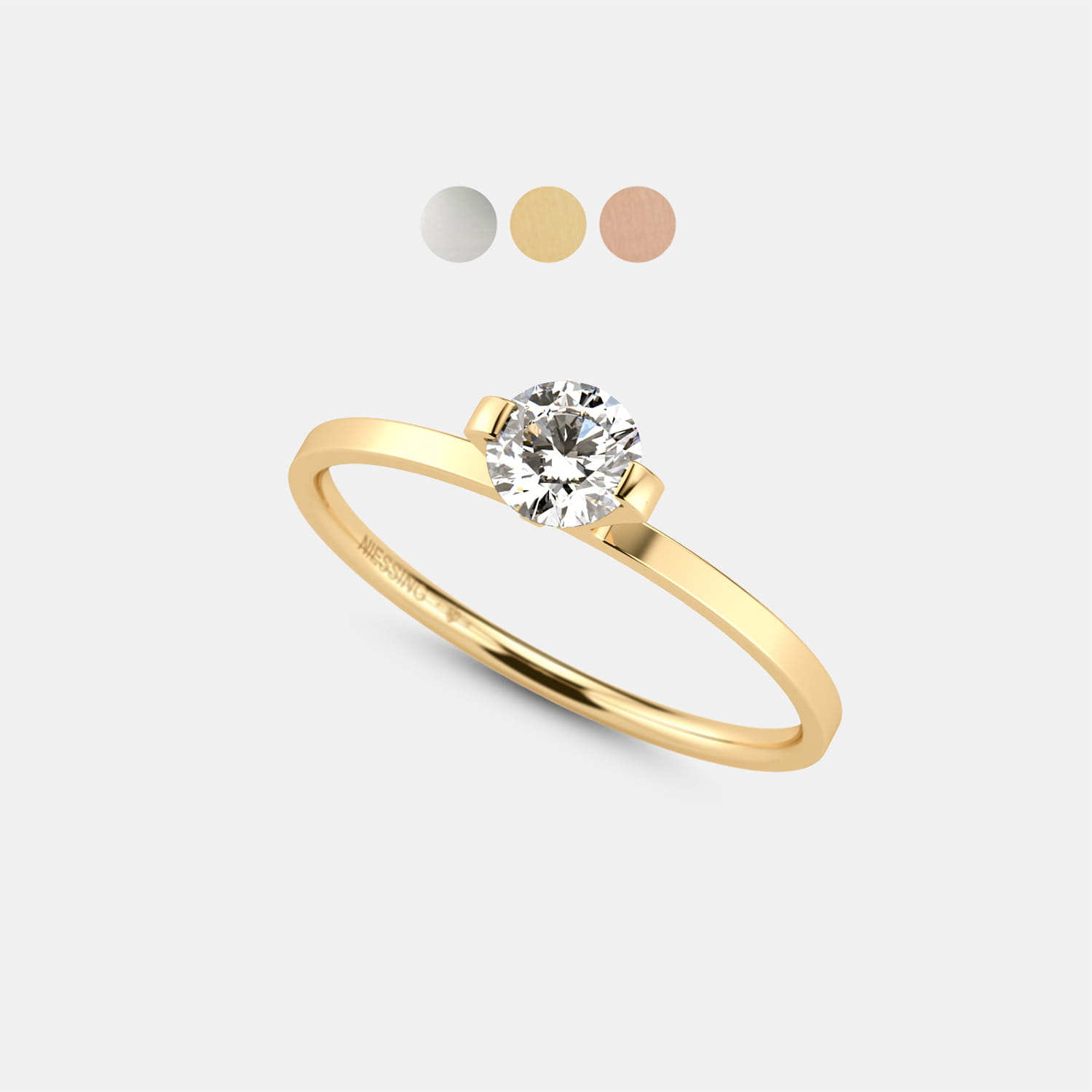 NIESSING Princess Verlobungsring – Platin 0,30 ct Produktbild main 0