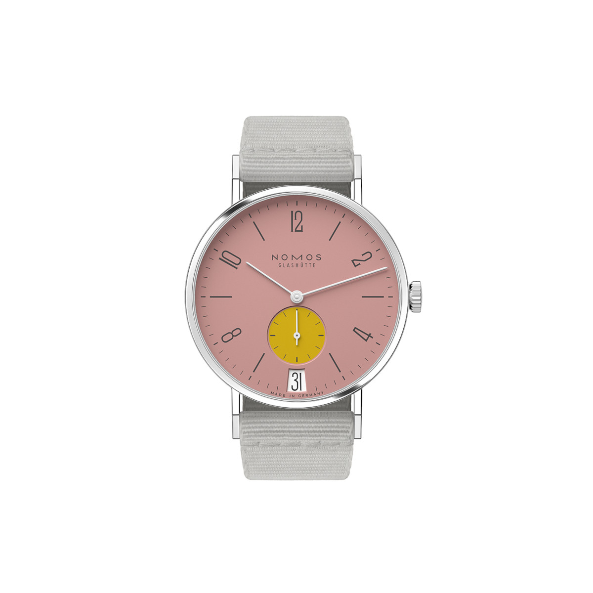 NOMOS Glashütte Tangente 38 Datum Bubblegum Produktbild main 0