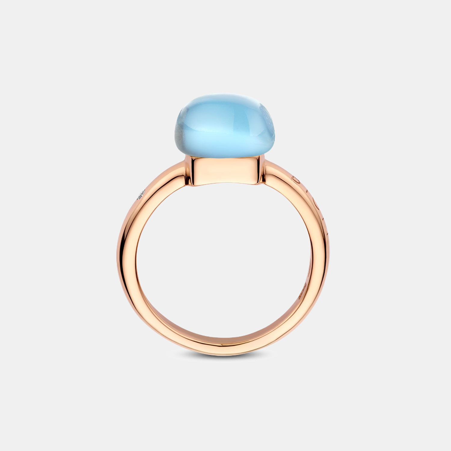 Bigli Mini Sweety Ring mit Türkis und Blauer Topas – Ringweite 57 Produktbild main 1