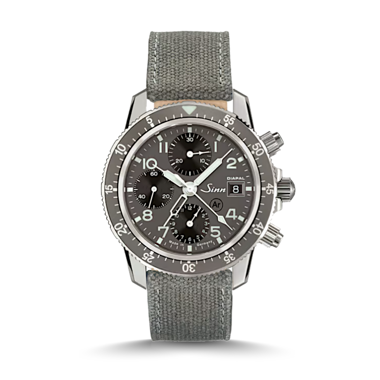 Sinn 103 St DIAPAL – Canvas-Alcantara-Armband Grau Produktbild main 0