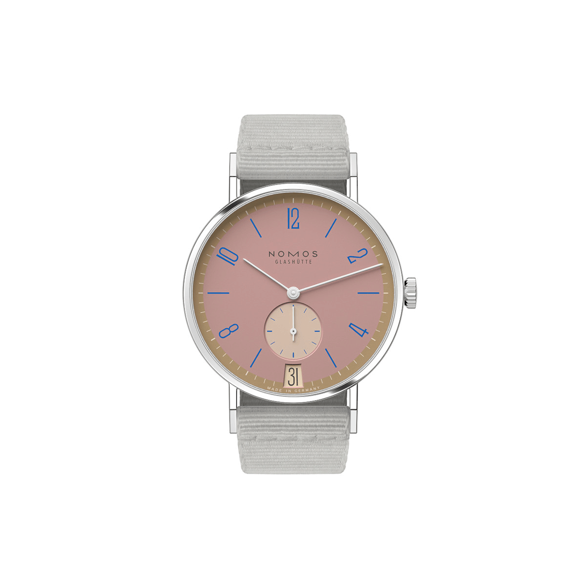 NOMOS Glashütte Tangente 38 Datum Pompadour Produktbild main 0