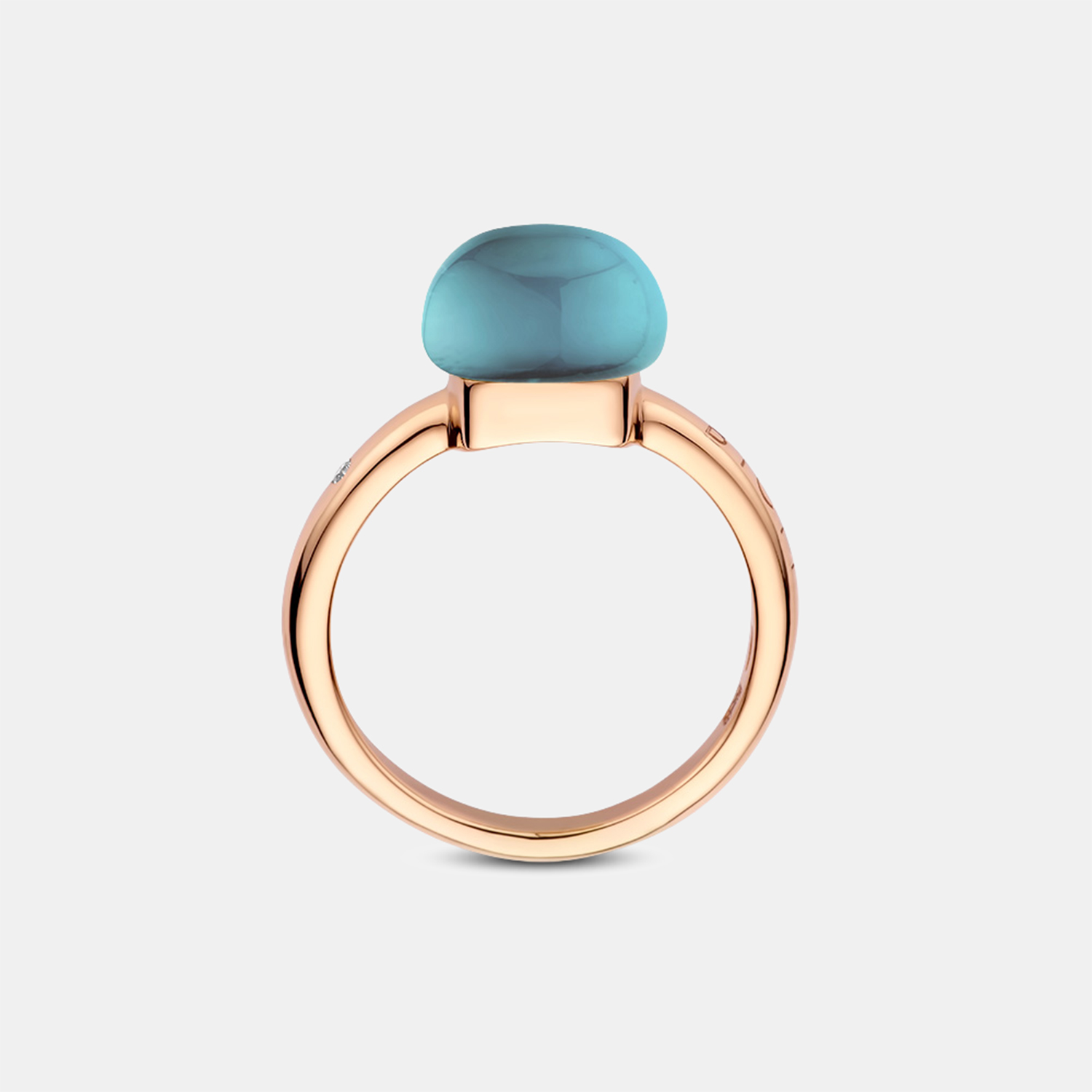 Bigli Mini Sweety Ring mit London-Blau-Topas und Perlmutt – Ringweite 57 Produktbild main 1