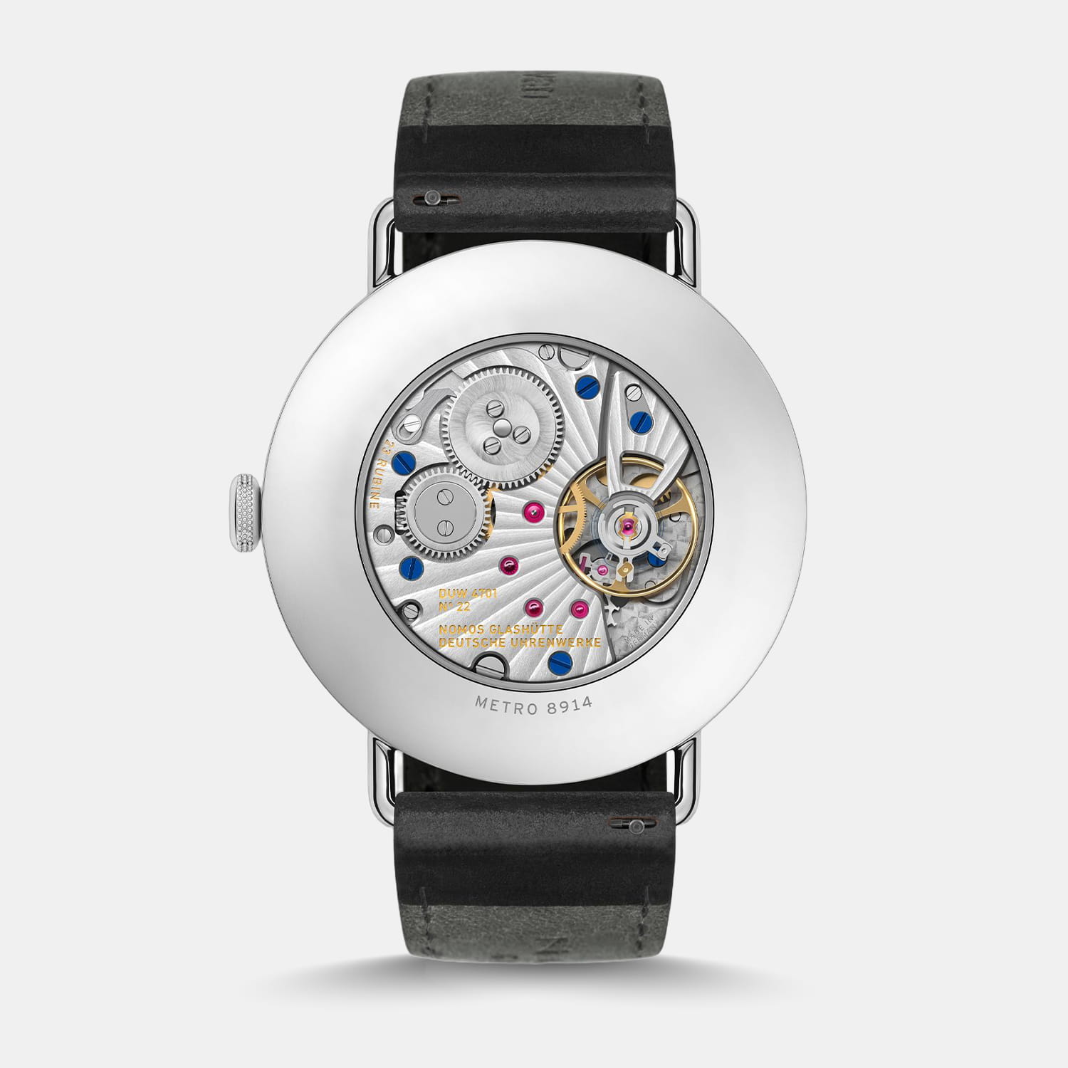 NOMOS Glashütte Metro Datum Gangreserve Eisblau Produktbild main 1