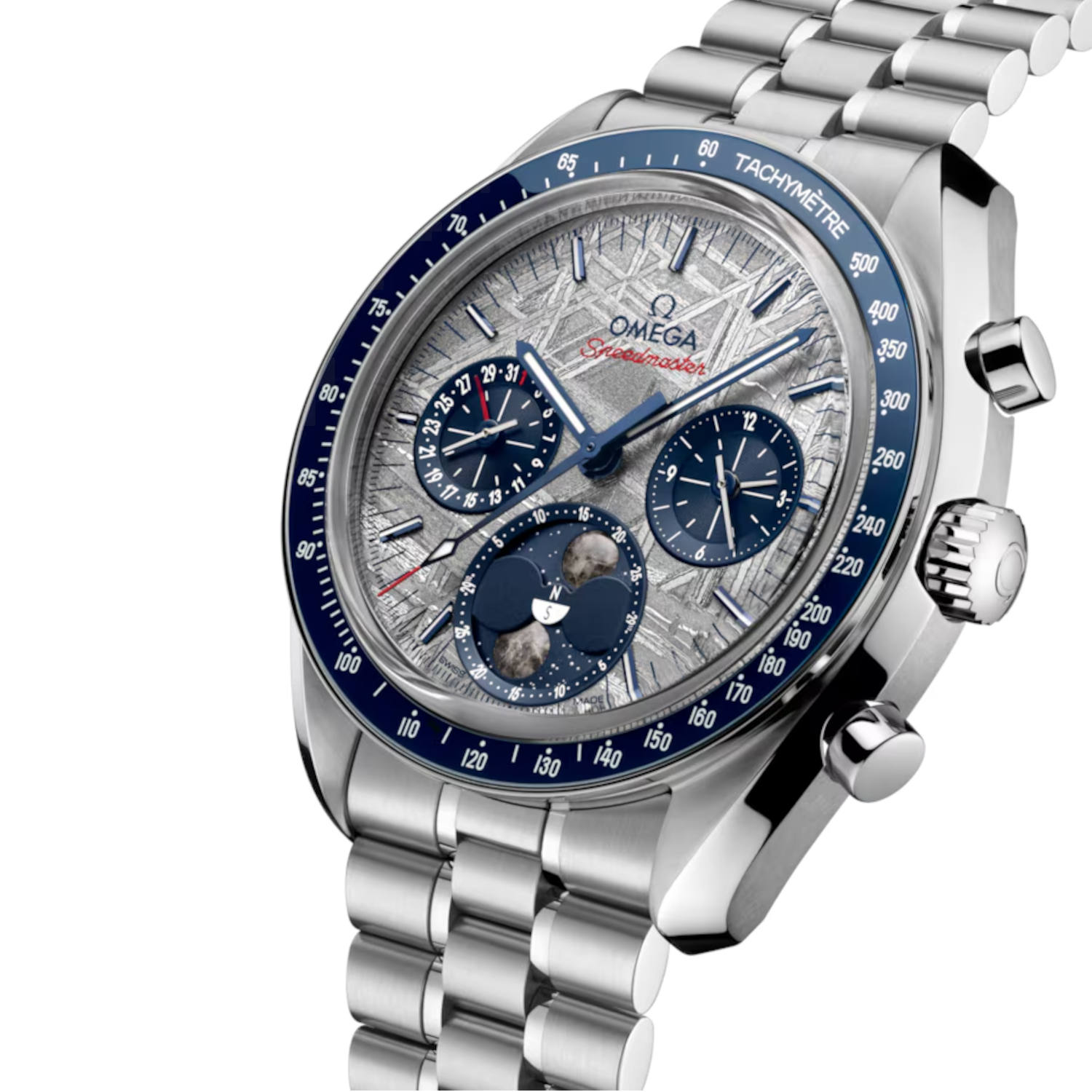 OMEGA Speedmaster Mondphase Meteorit Produktbild main 2
