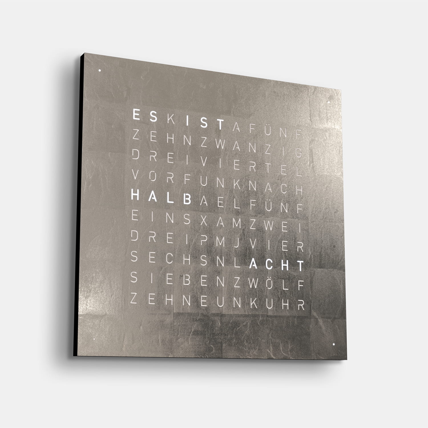 QLOCKTWO EARTH 45 Creator's Edition Platinum Produktbild main 1