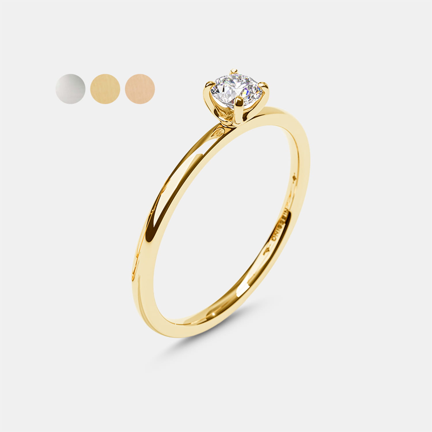 NIESSING Amatis Fine C Verlobungsring – Classic Yellow 0,18 ct Produktbild main 0