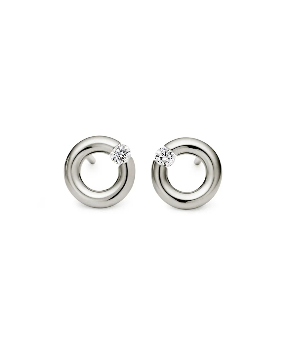 Niessing Spannring Ohrstecker Fine Gray – 0,10 ct. Produktbild main 1