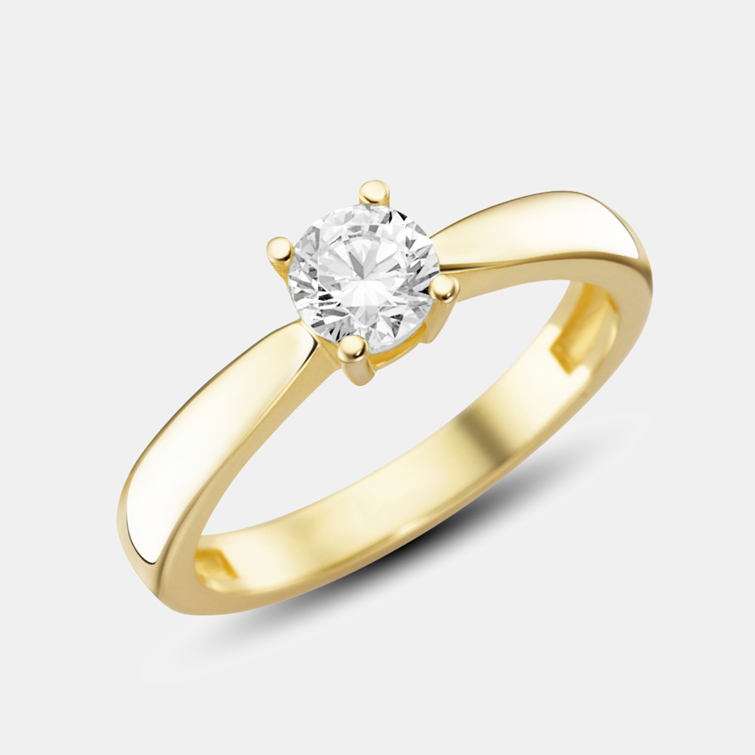 Jörg Hammer Solitär Ring Classic Gelbgold 0,10 ct. – Ringweite 52 Produktbild main 0