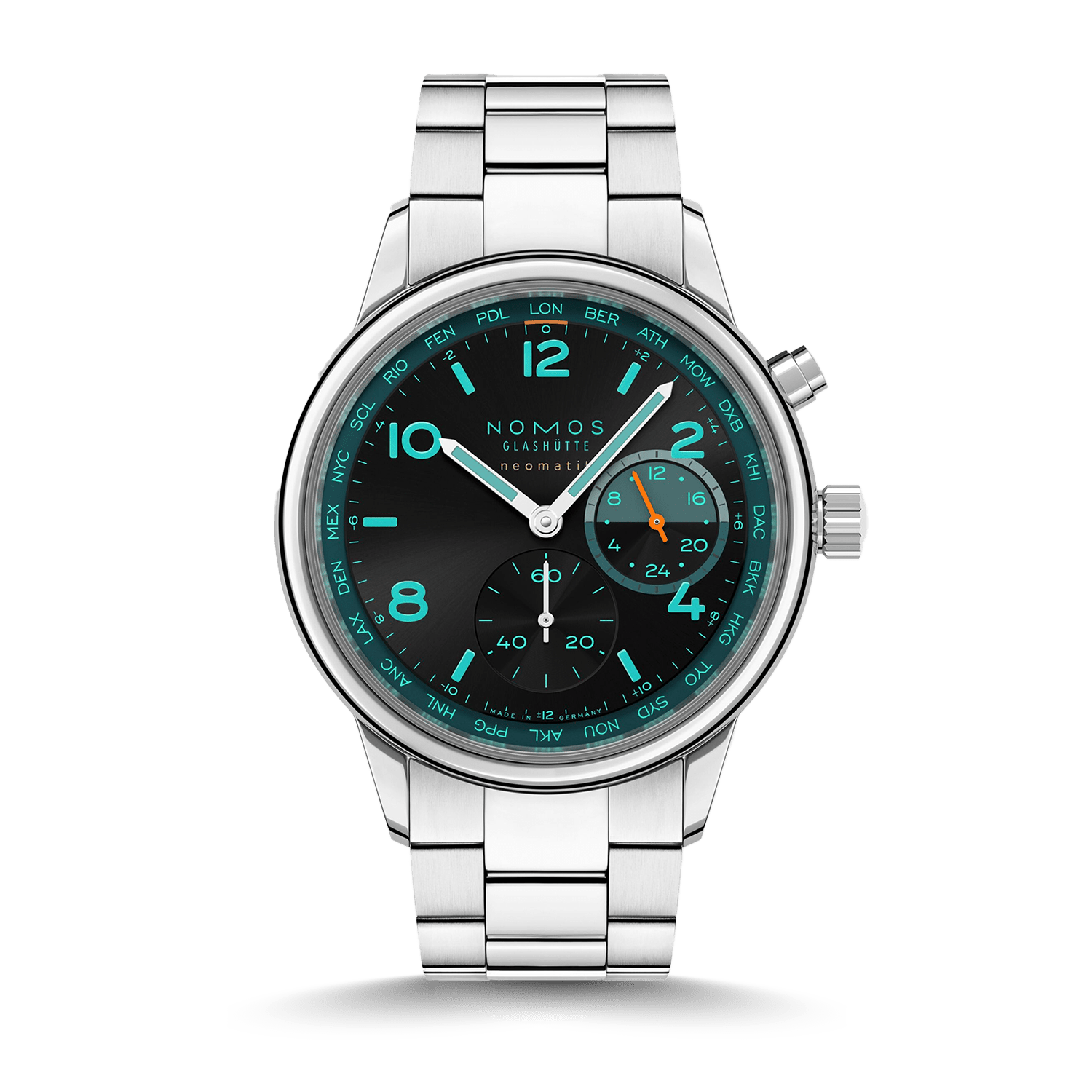 NOMOS Glashütte Club Sport neomatik Weltzeit Trace Produktbild main 0