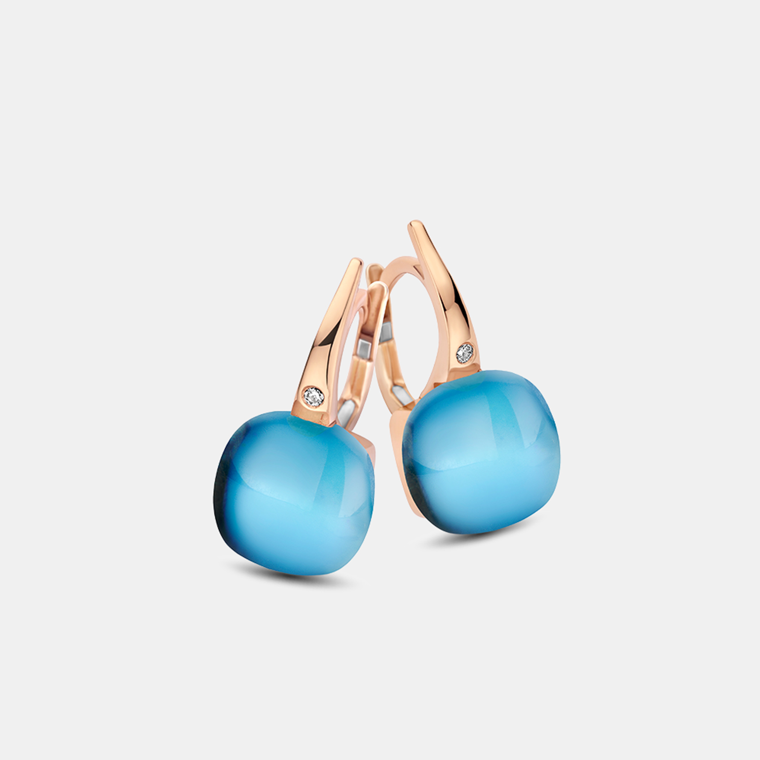 Bigli Mini Sweety Ohrringe mit Türkis und Blauer Topas Produktbild main 0