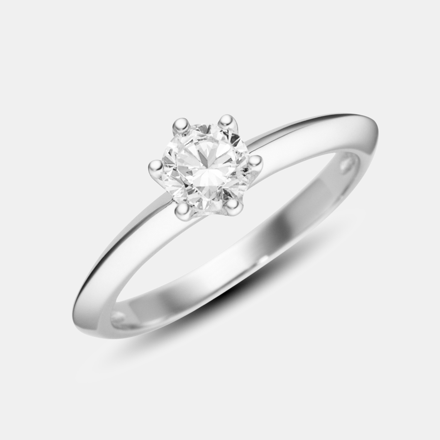 Jörg Hammer Solitär Ring Classic 2 Weißgold 0,10 ct. – Ringweite 52 Produktbild main 0