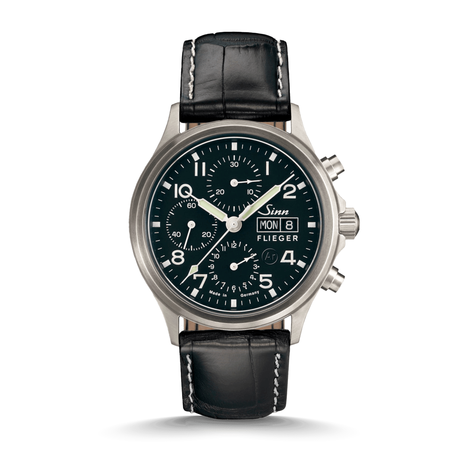 Sinn 358 Sa FLIEGER – Lederarmband Schwarz Produktbild main 0