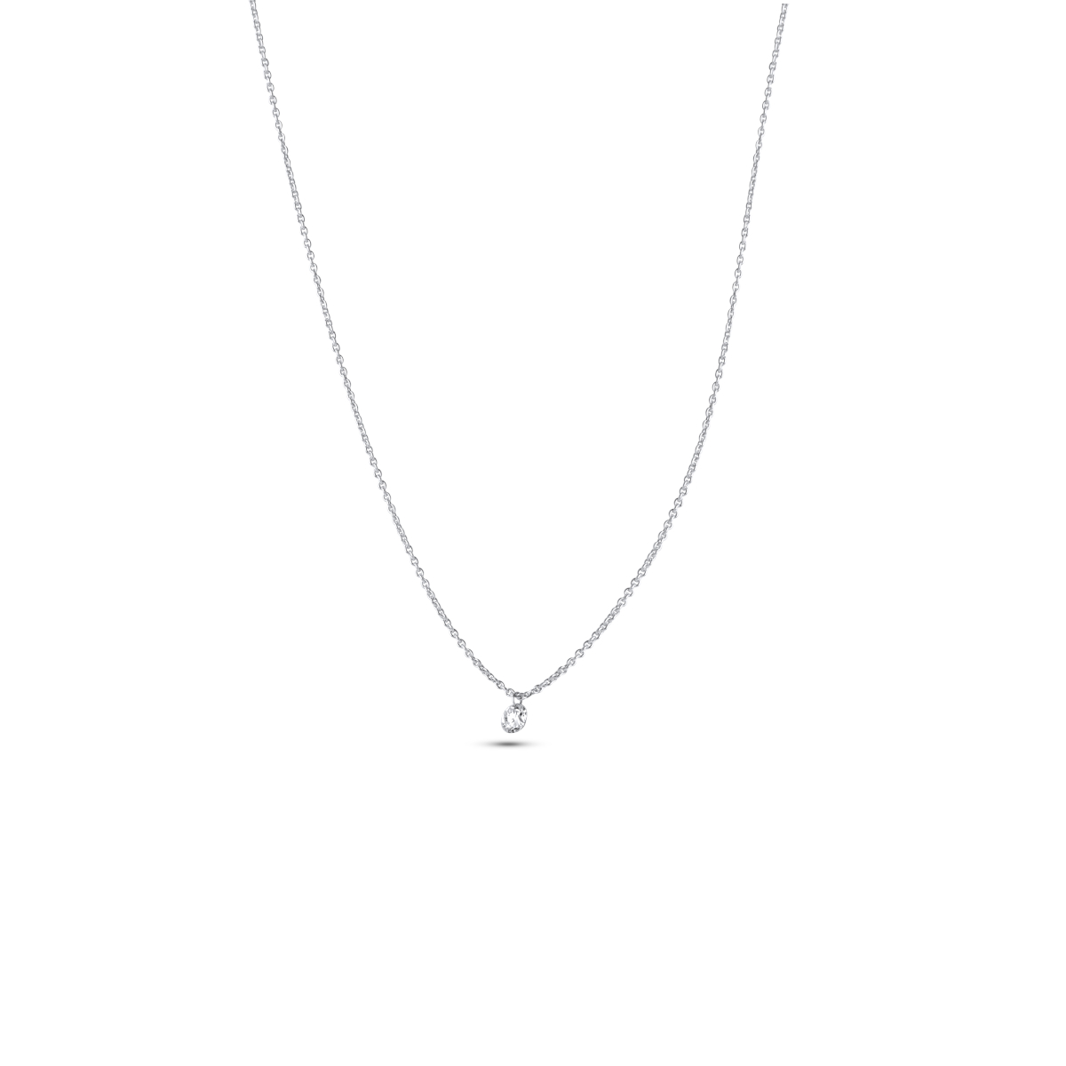 Bossert Kast Collier Weißgold Brillant 0,10 ct. 42cm