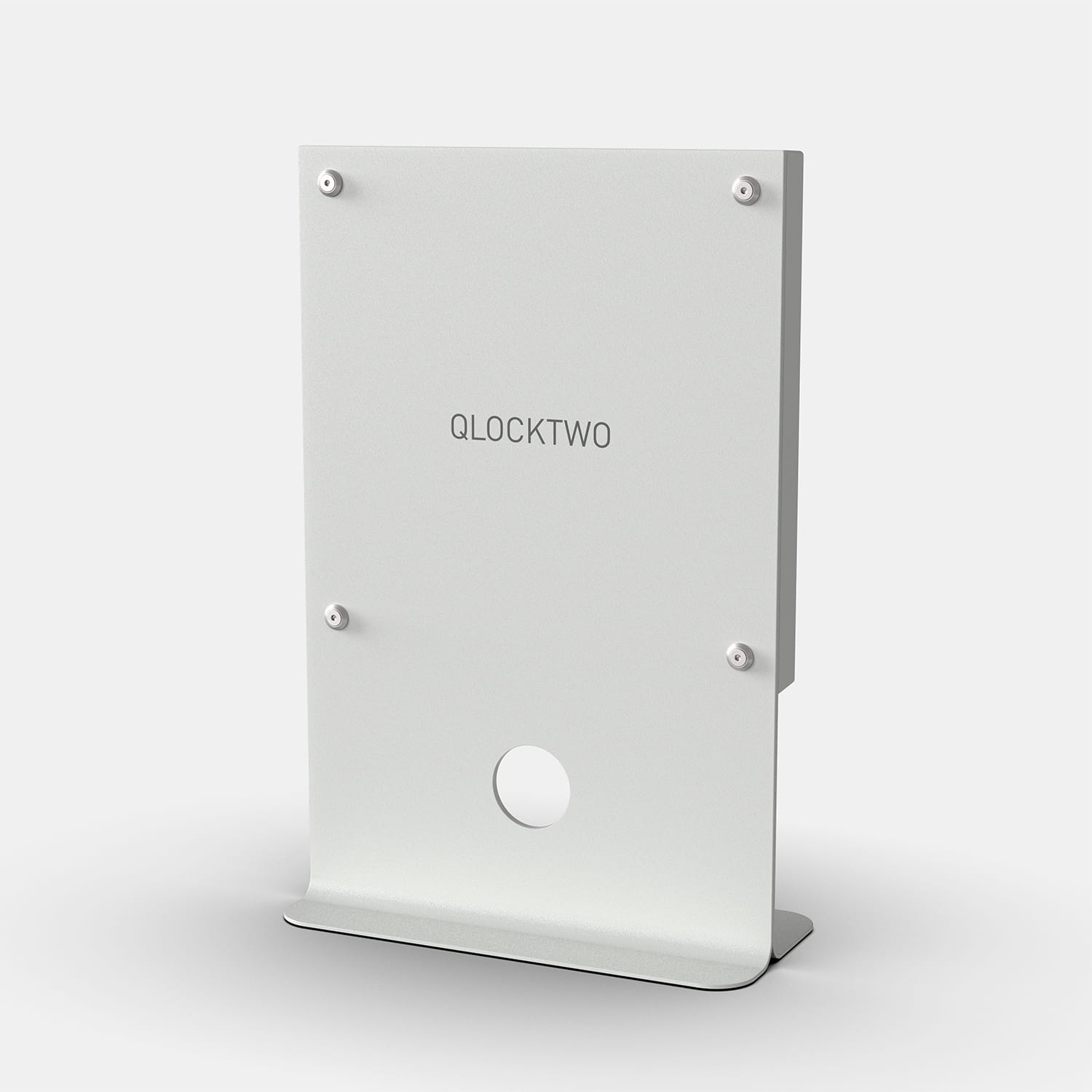 QLOCKTWO EARTH 45 STAND – Weiß Produktbild main 2