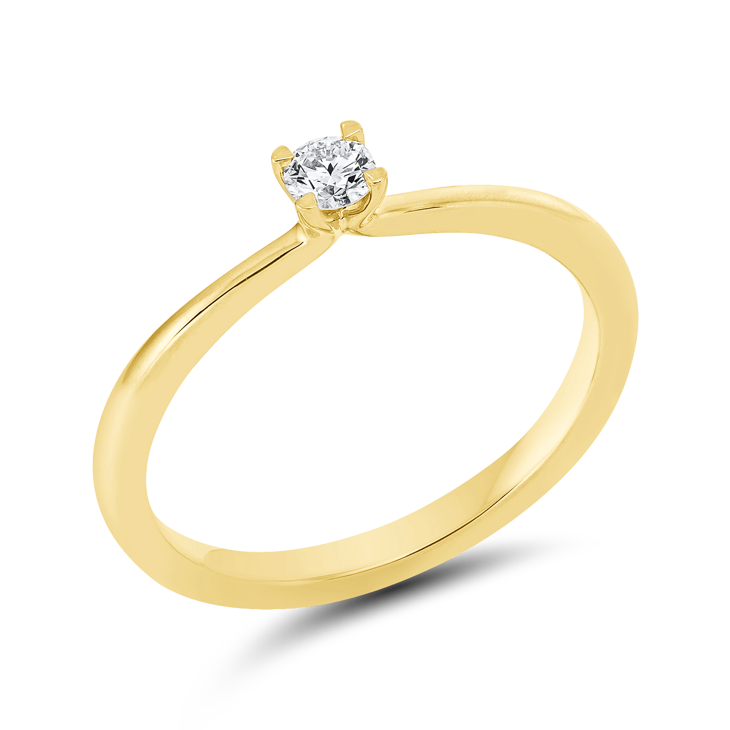 ALTHERR Diamonds Ring 4er Krappe 585 Gelbgold 0,12 ct. – Ringweite 52