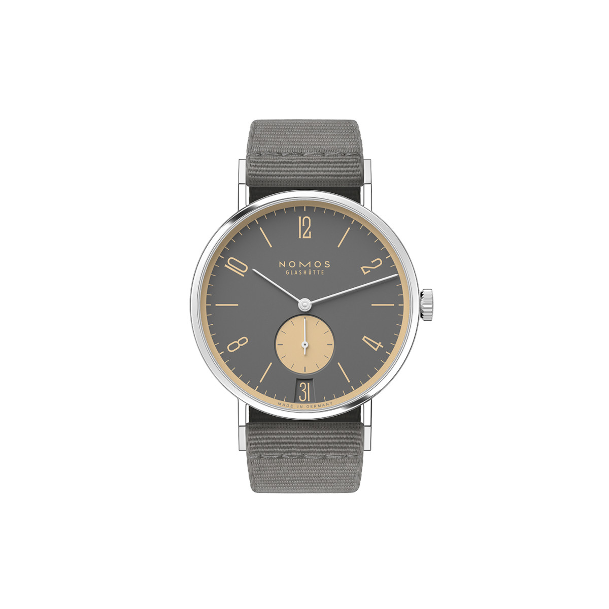 NOMOS Glashütte Tangente 38 Datum Haifischgrau