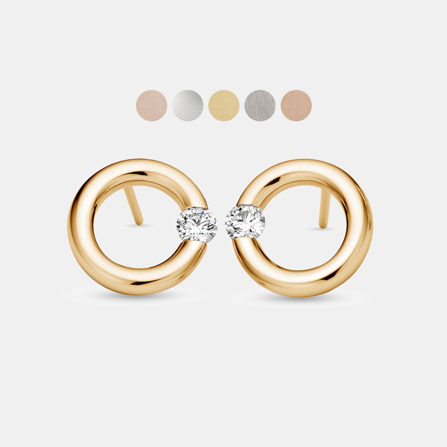 NIESSING Spannring® Ohrstecker 0,32 ct. – Classic Yellow Produktbild main 0