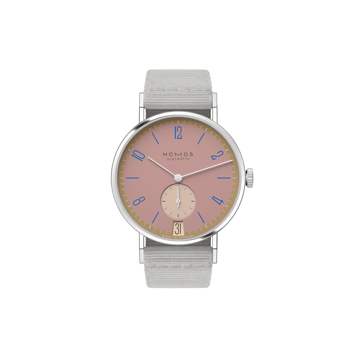 NOMOS Glashütte Tangente 38 Datum Pompadour Produktbild main 0