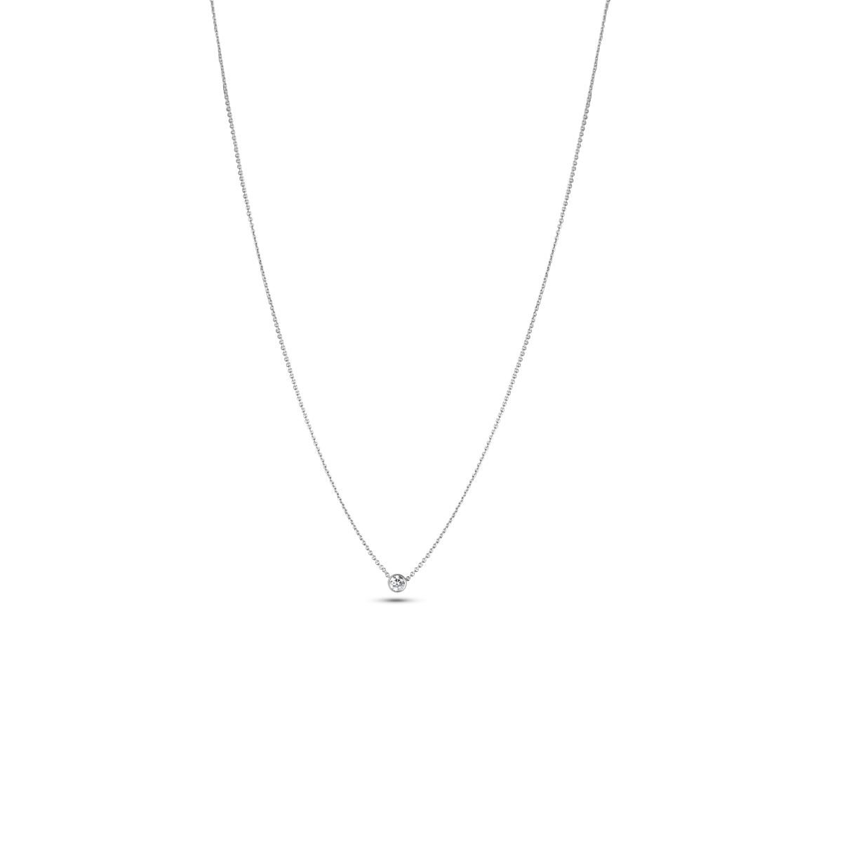 Bossert Kast Collier Weißgold Brillant 0,15 ct. 42cm Bossert Kast Collier Weißgold Brillant 0,15 ct. 42cm