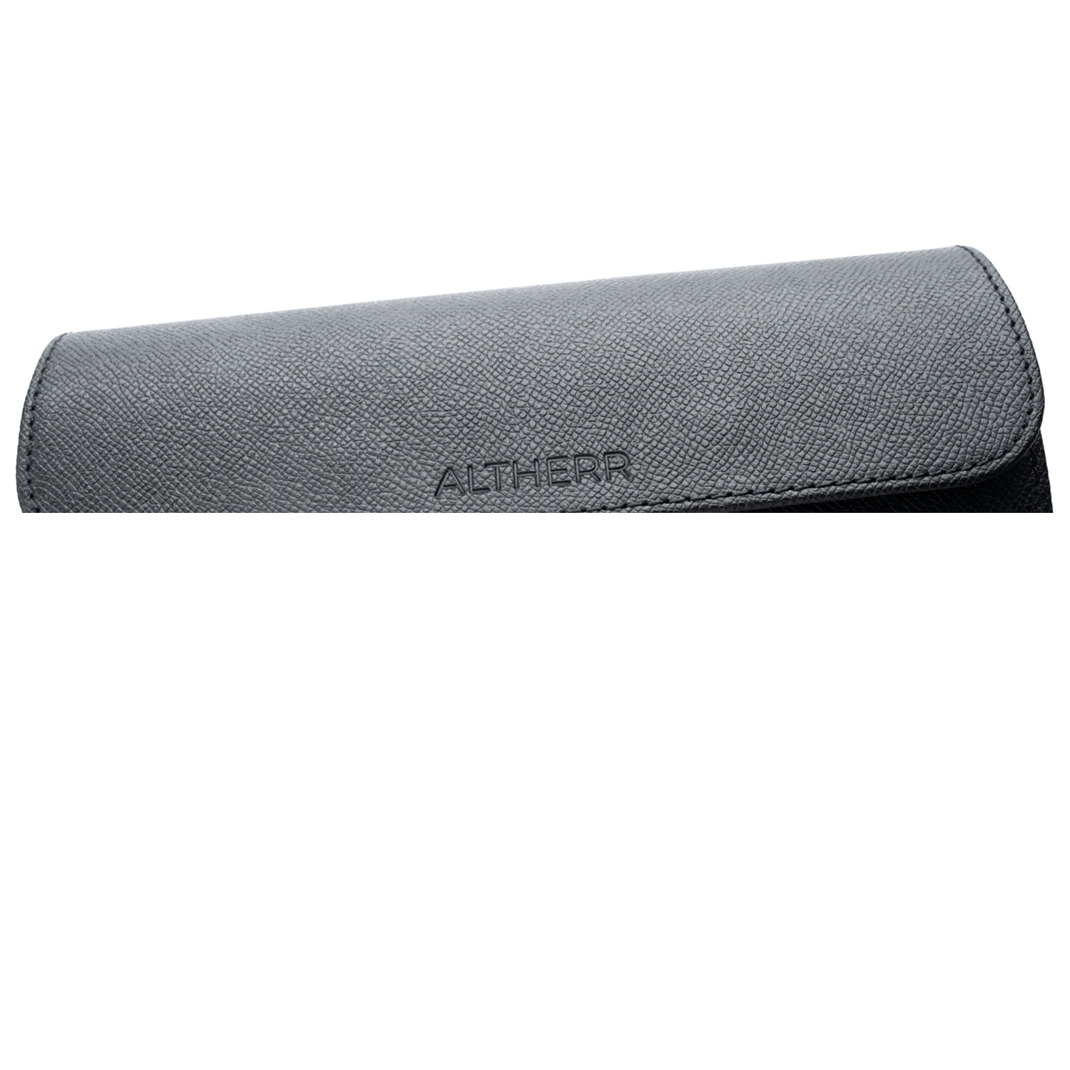 ALTHERR Uhrenrolle Saffiano-Leder Schwarz für 3 Uhren