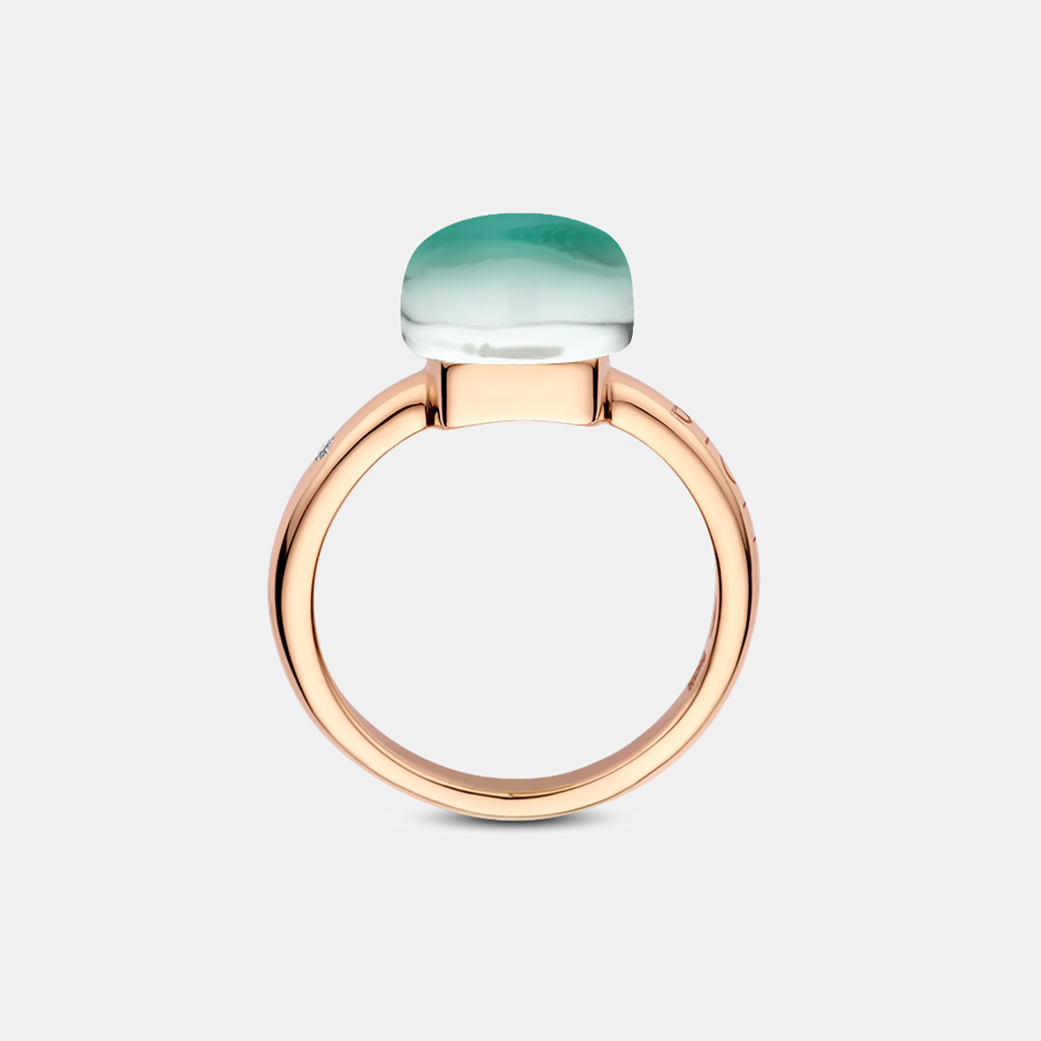 Bigli Mini Sweety Ring mit Smaragd und Perlmutt – Ringweite 57 Produktbild main 1