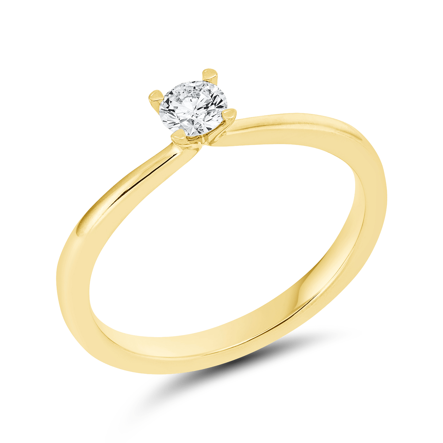 ALTHERR Diamonds Ring 4er Krappe 585 Gelbgold 0,20 ct. – Ringweite 54 Produktbild main 0