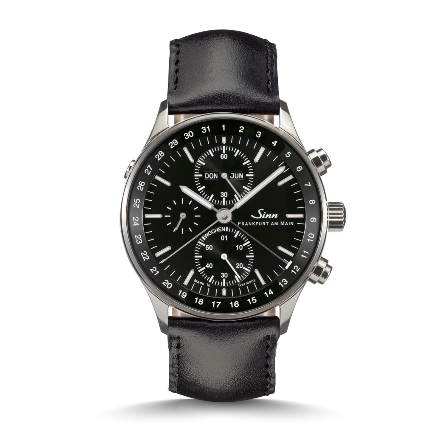 Sinn Finanzplatzuhr mit Kalenderwochenanzeige Produktbild main 0