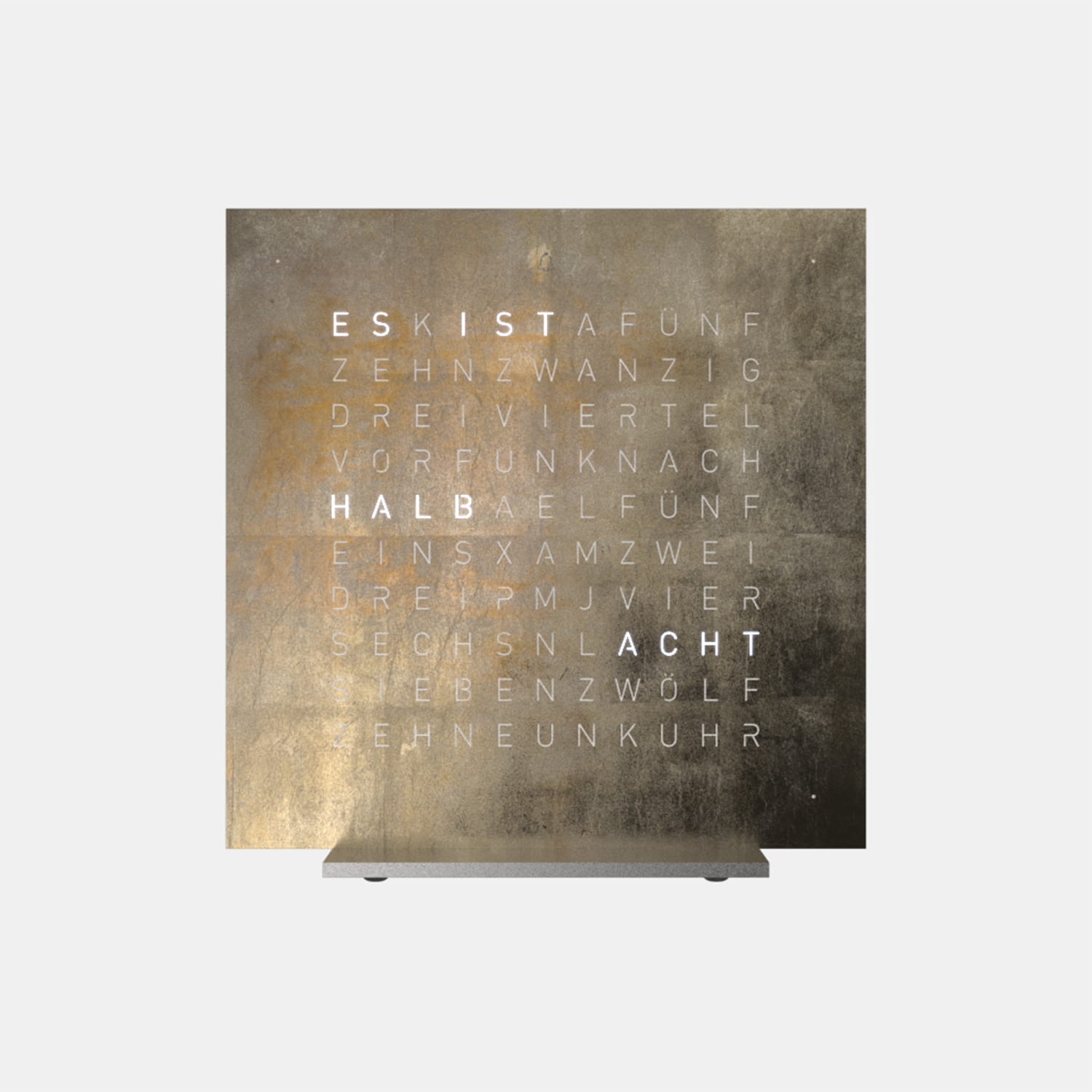 QLOCKTWO EARTH 13.5 Creator's Edition Silver & Gold Produktbild main 0