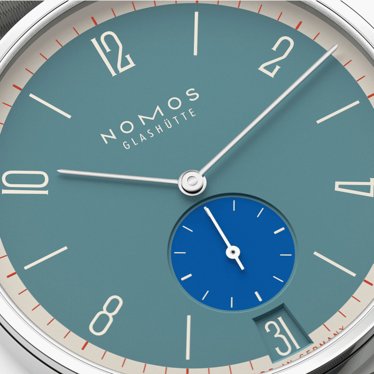 NOMOS Glashütte Tangente 38 Datum Super Sardine Produktbild main 2