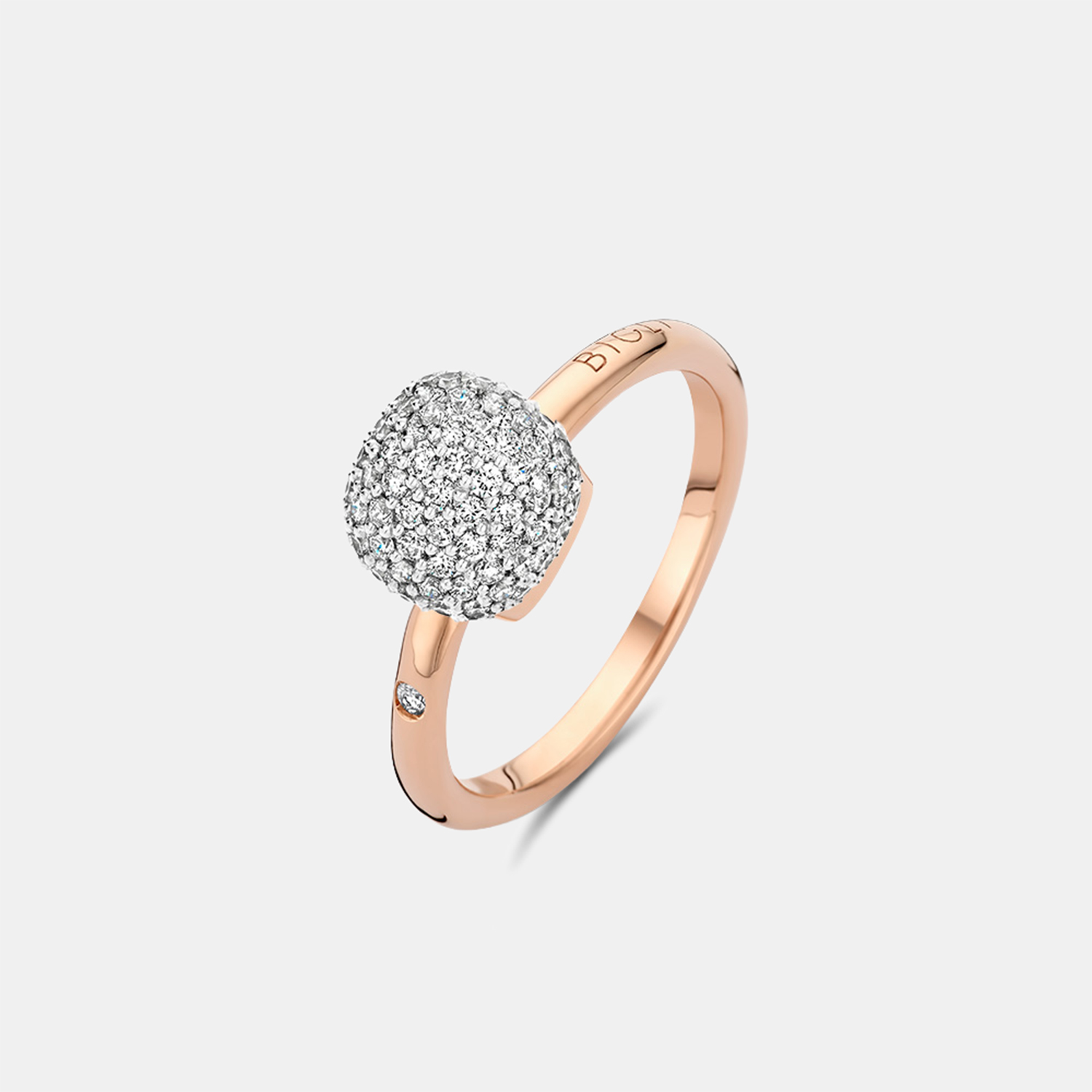 Bigli Mini Sweety Ring Klein mit weißen Diamanten – Ringweite 57 Produktbild main 0