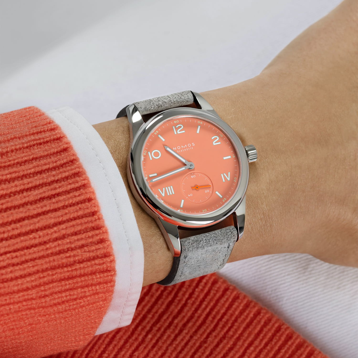 NOMOS Glashütte Club Campus Cream Coral Produktbild main 3