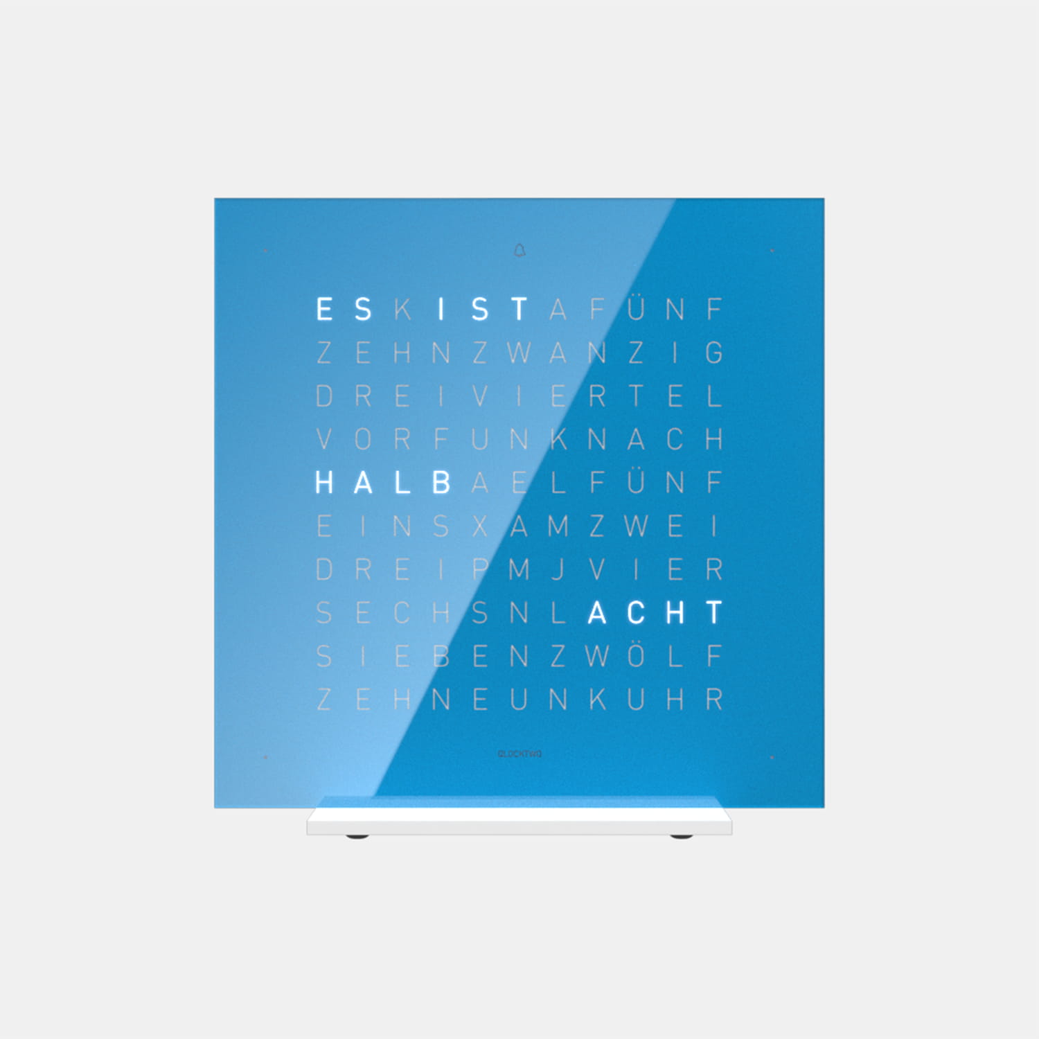 QLOCKTWO EARTH 13.5 Pure Blue Candy Produktbild main 0