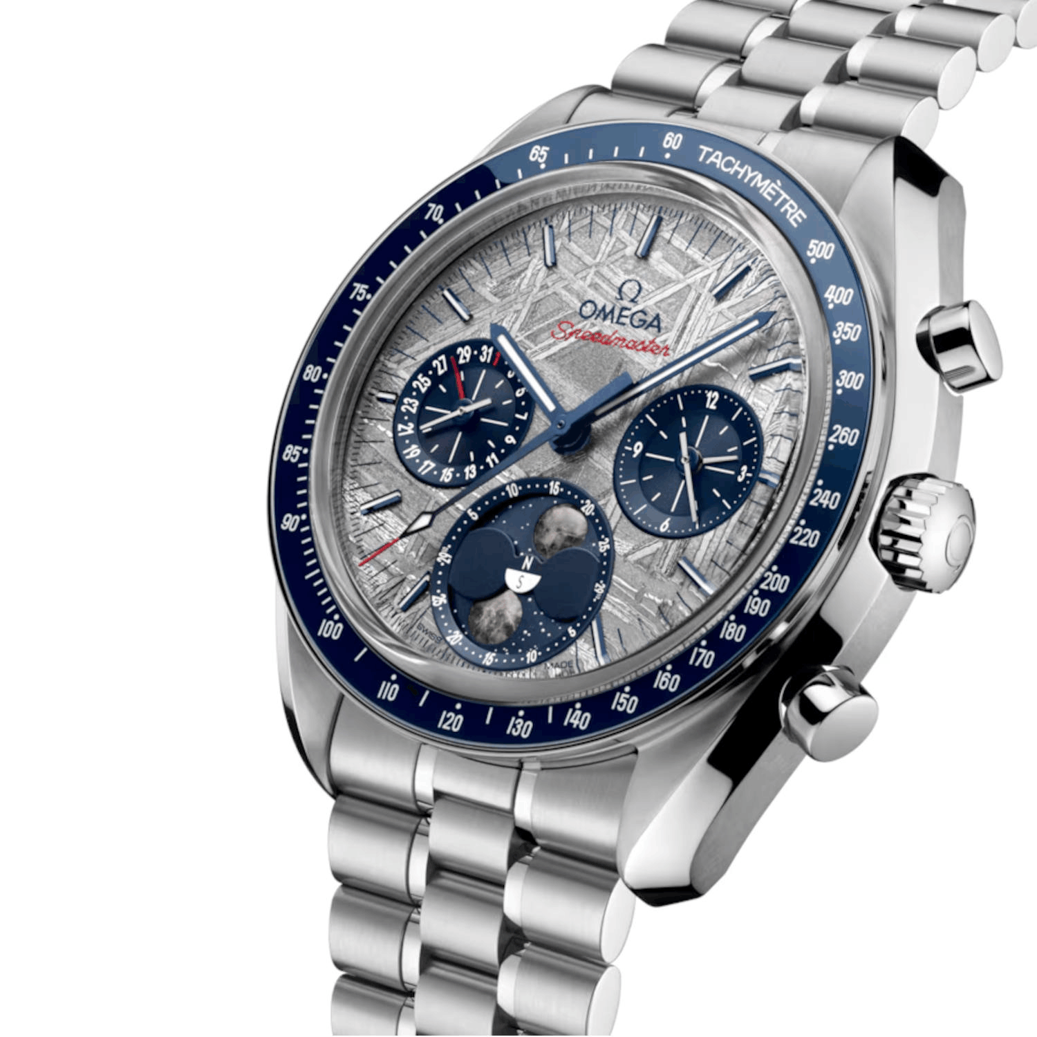 OMEGA Speedmaster Mondphase Meteorit Produktbild main 4